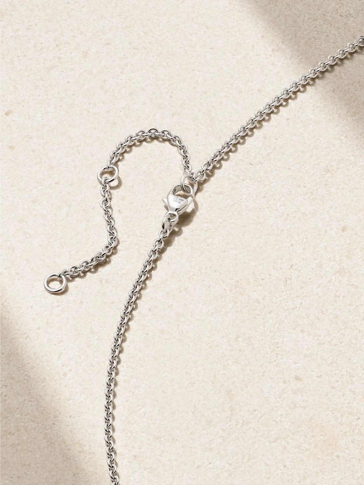 Talisman Medal 18-karat White Gold Diamond Necklace