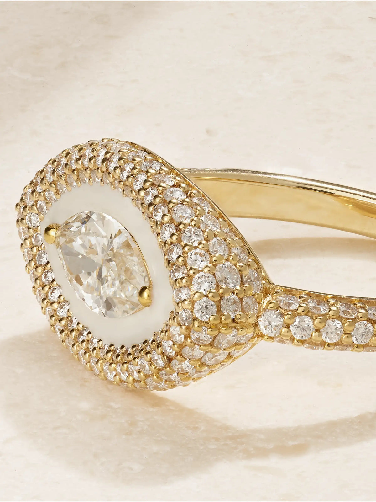 18-karat Gold, Diamond And Enamel Ring