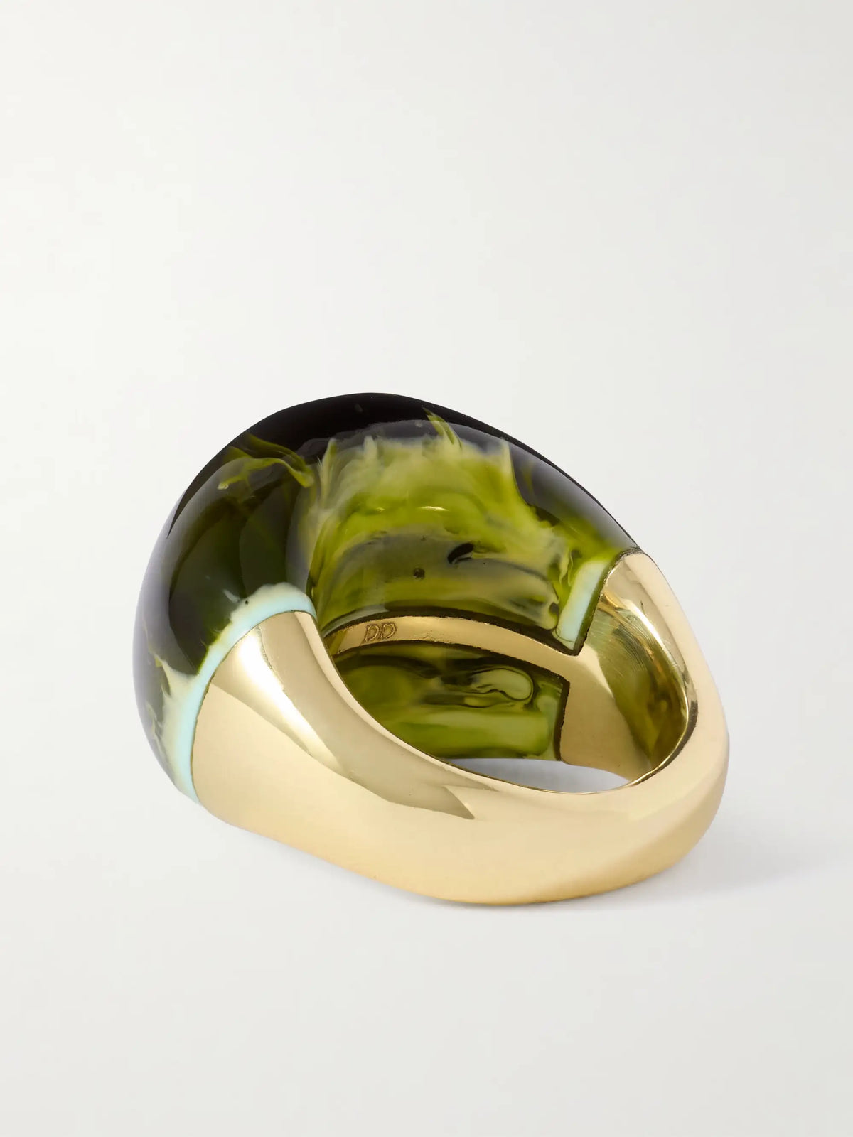 Large Gold-tone And Resin Ring