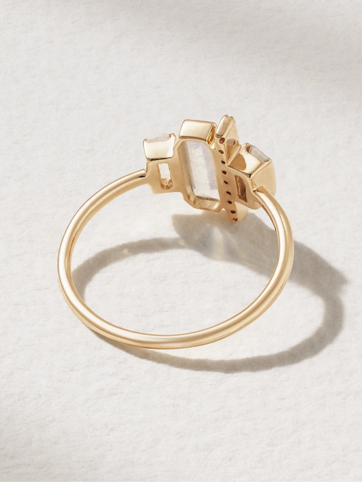 Cityscape 14-karat Recycled Gold, Aquamarine And Diamond Ring
