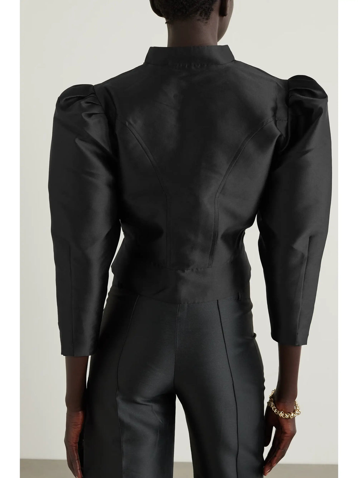 Amoako Cropped Faille Jacket