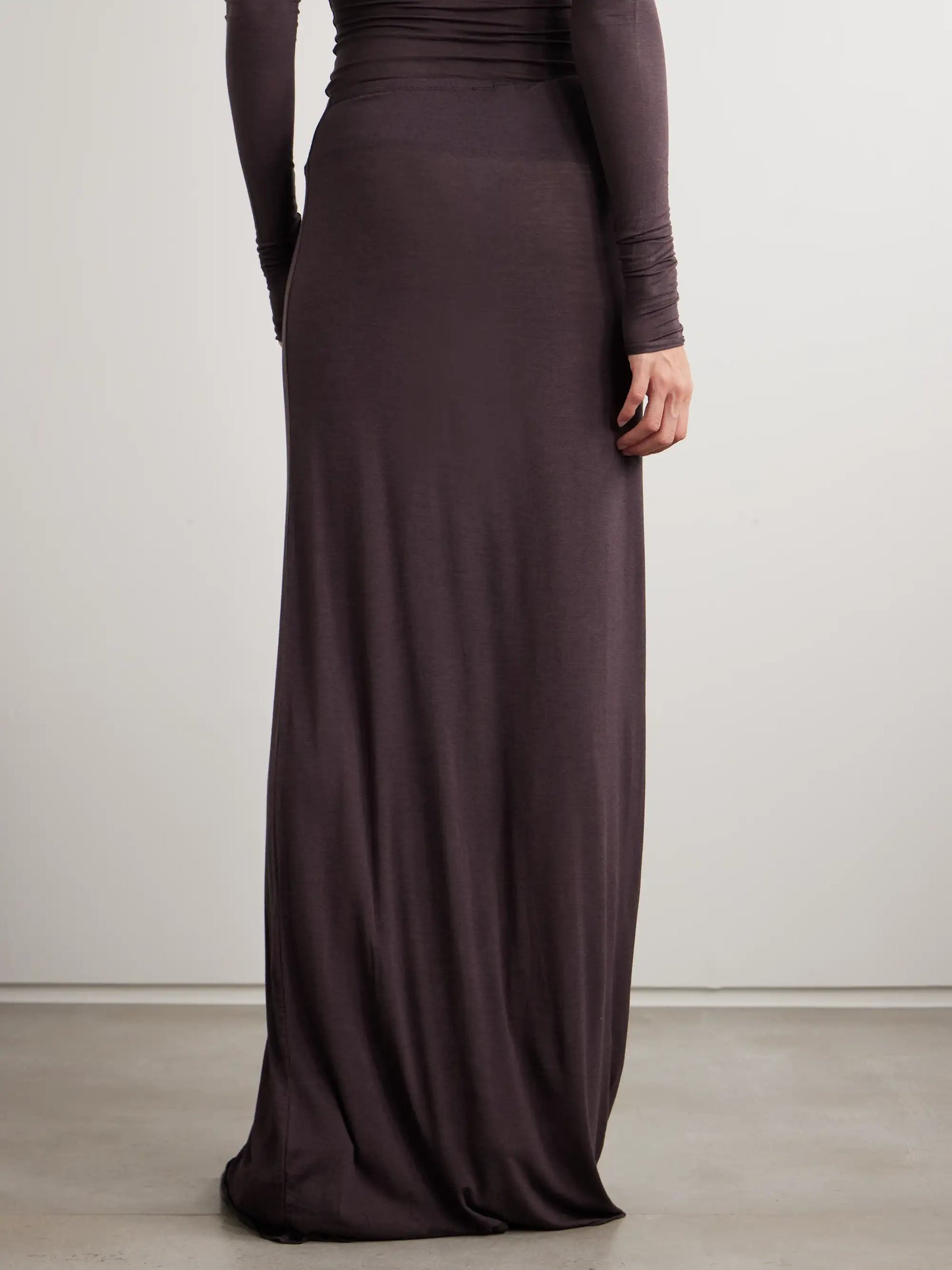 Sheer Modal-blend Long Skirt - Phoenix