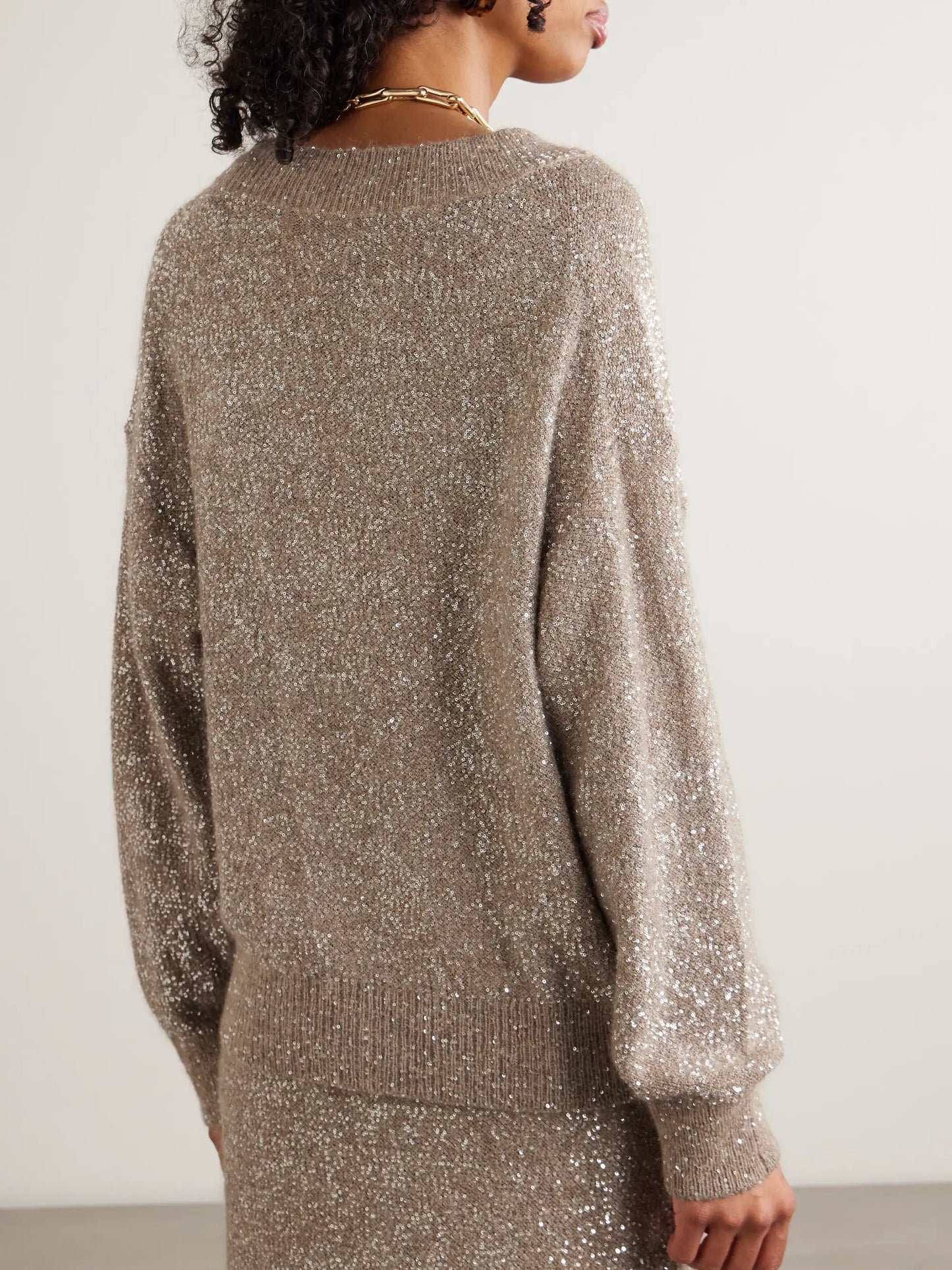 Sequined Knitted Sweater