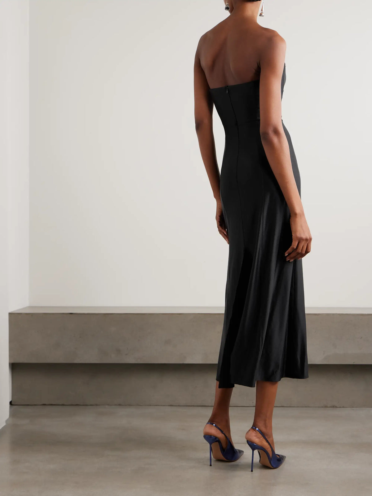 Strapless Stretch-jersey Midi Dress