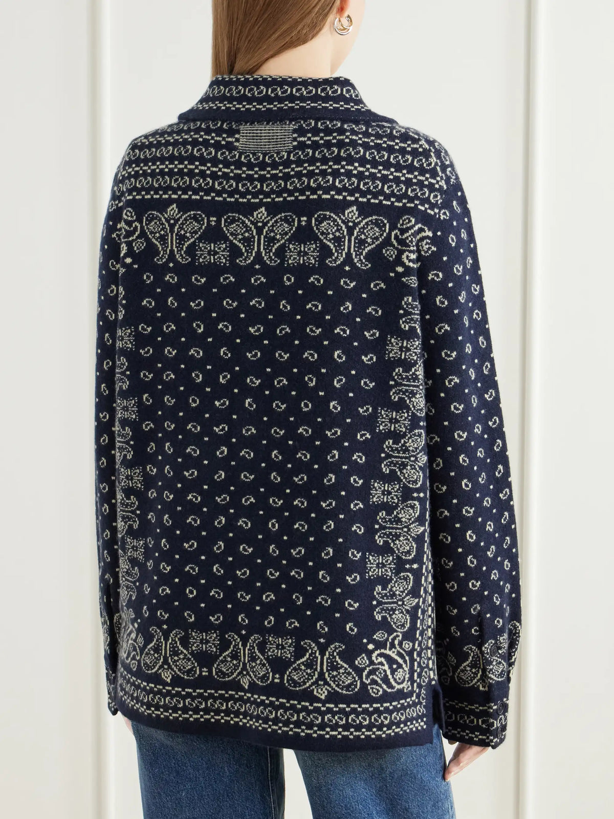 Guest In Residence Intarsia Cashmere Cardigan