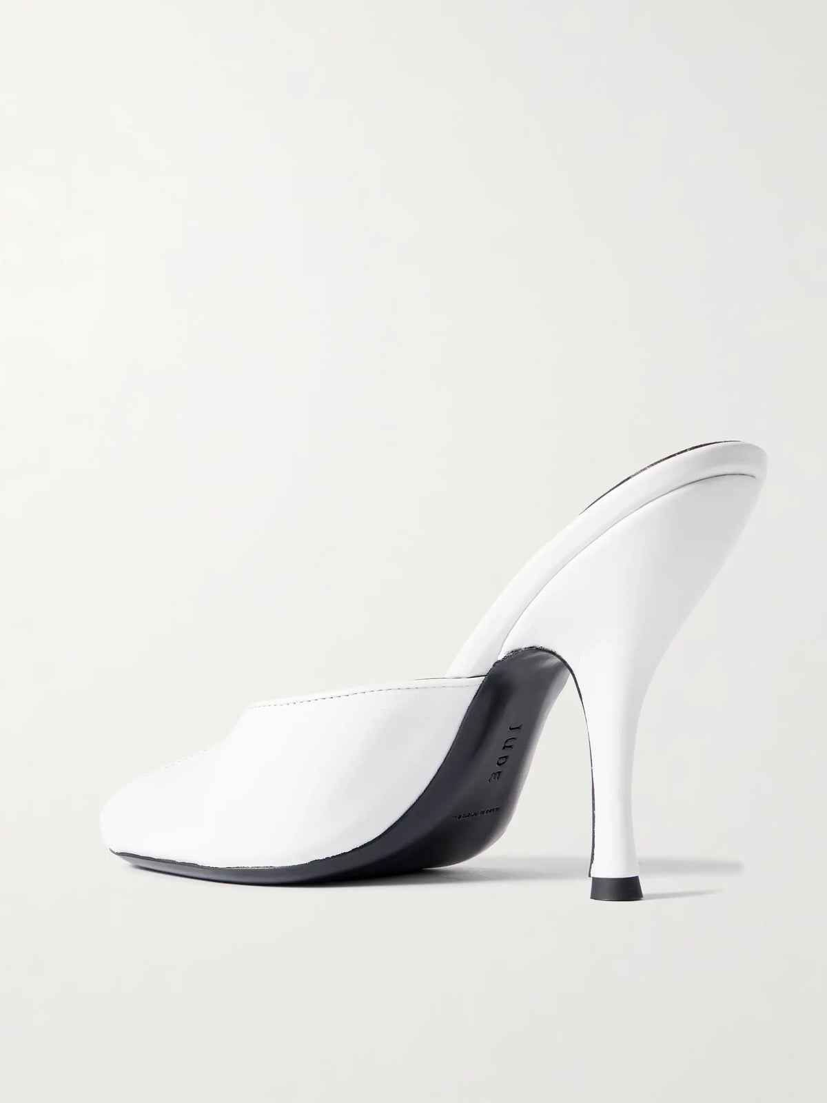 Date Cutout Leather Mules