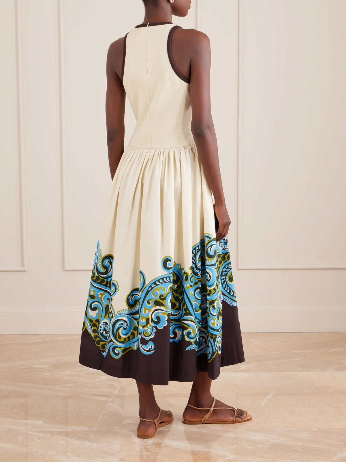 Natalia Tank Organic Cotton-poplin Midi Dress