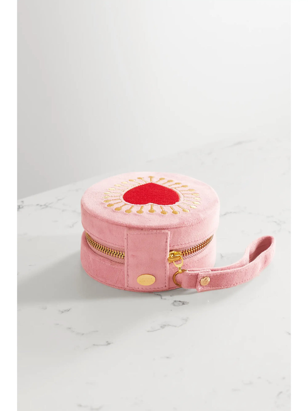 Sacred Heart Embroidered Velvet Jewelry Box