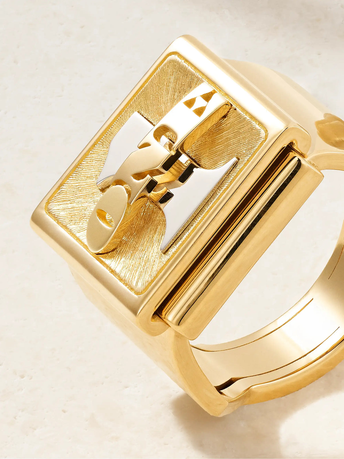 Buck Small 18-karat Yellow And White Gold Ring