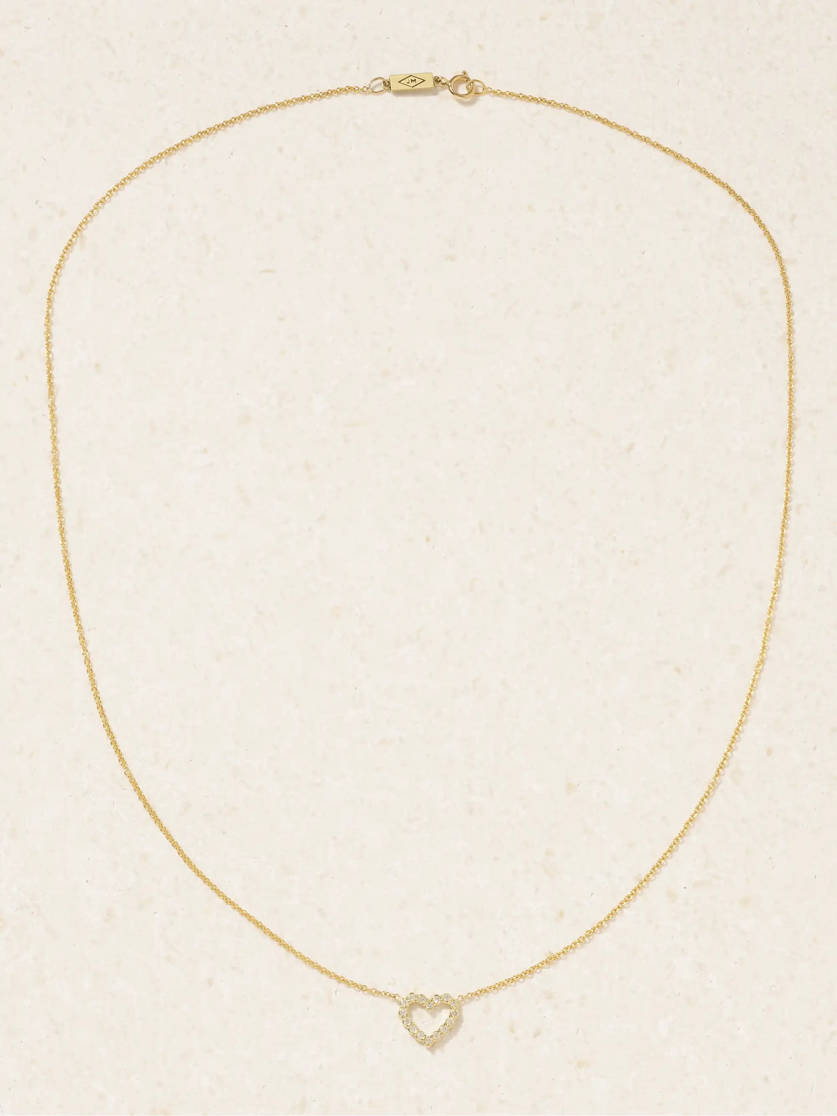 Open Heart 18-karat Gold Diamond Necklace