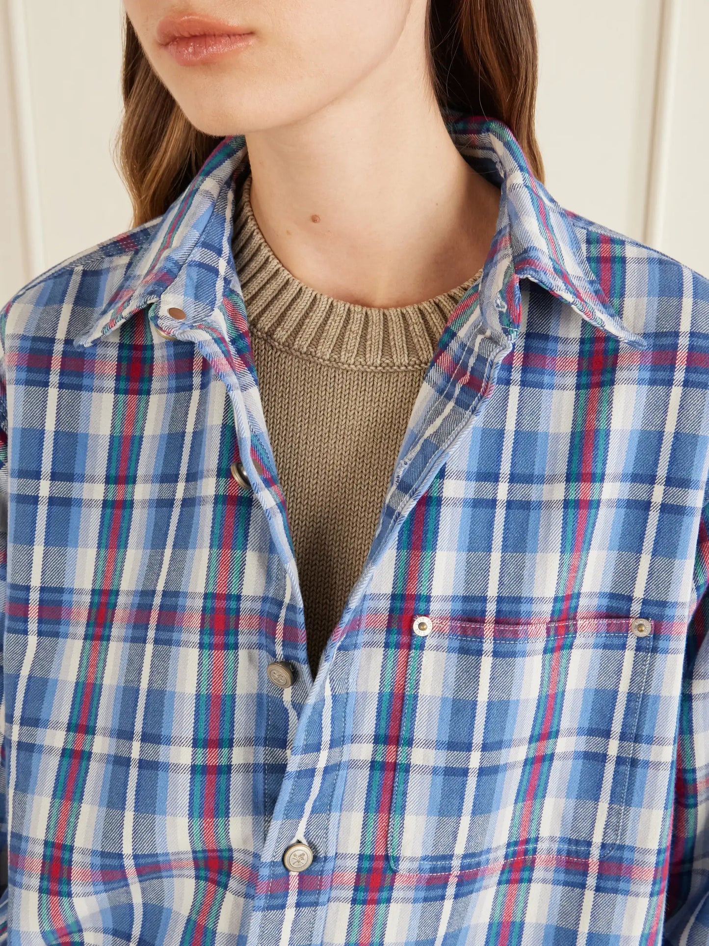 Checked Plaid Cotton Workshirt
