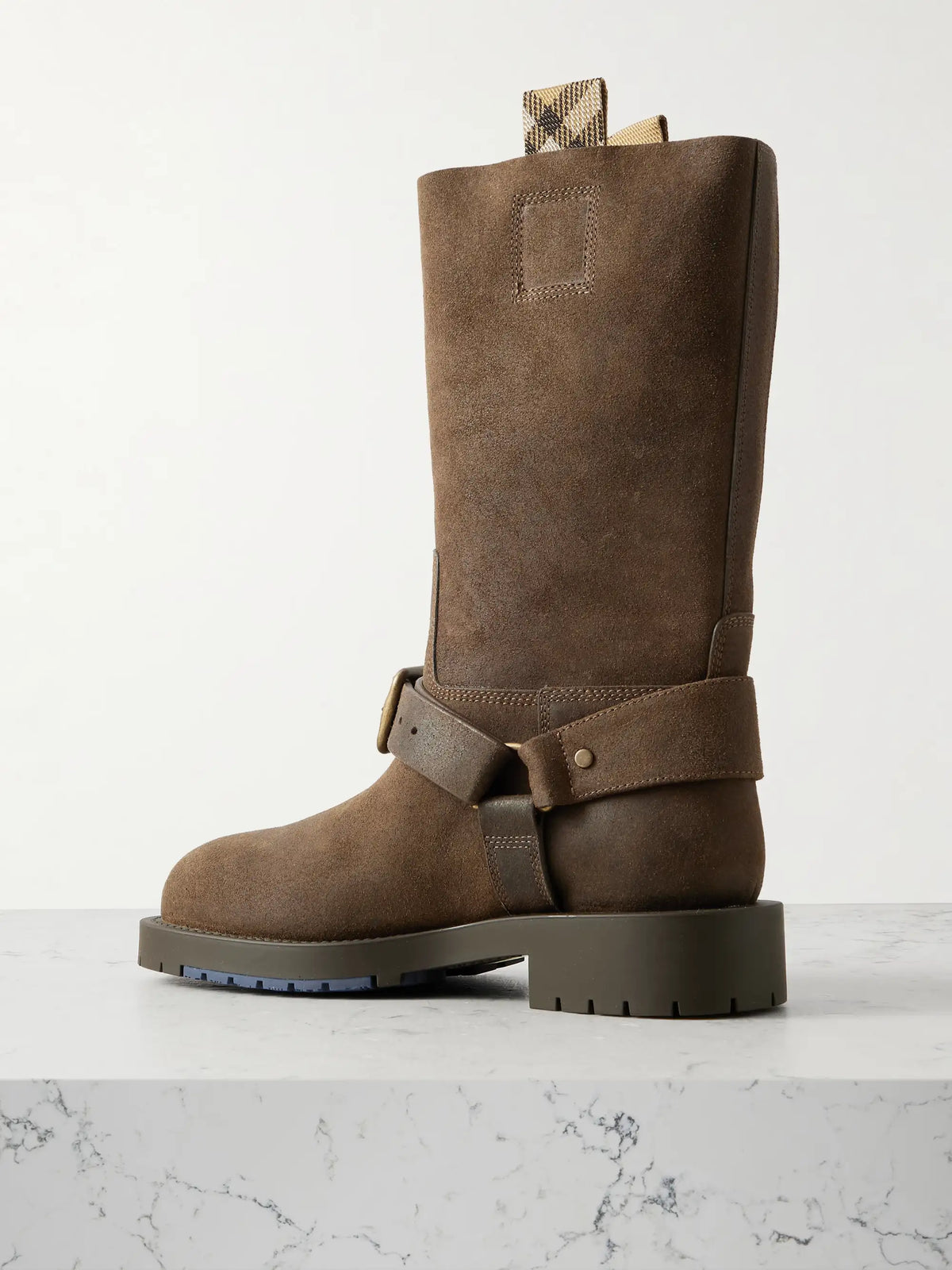 Buckled Suede Boots