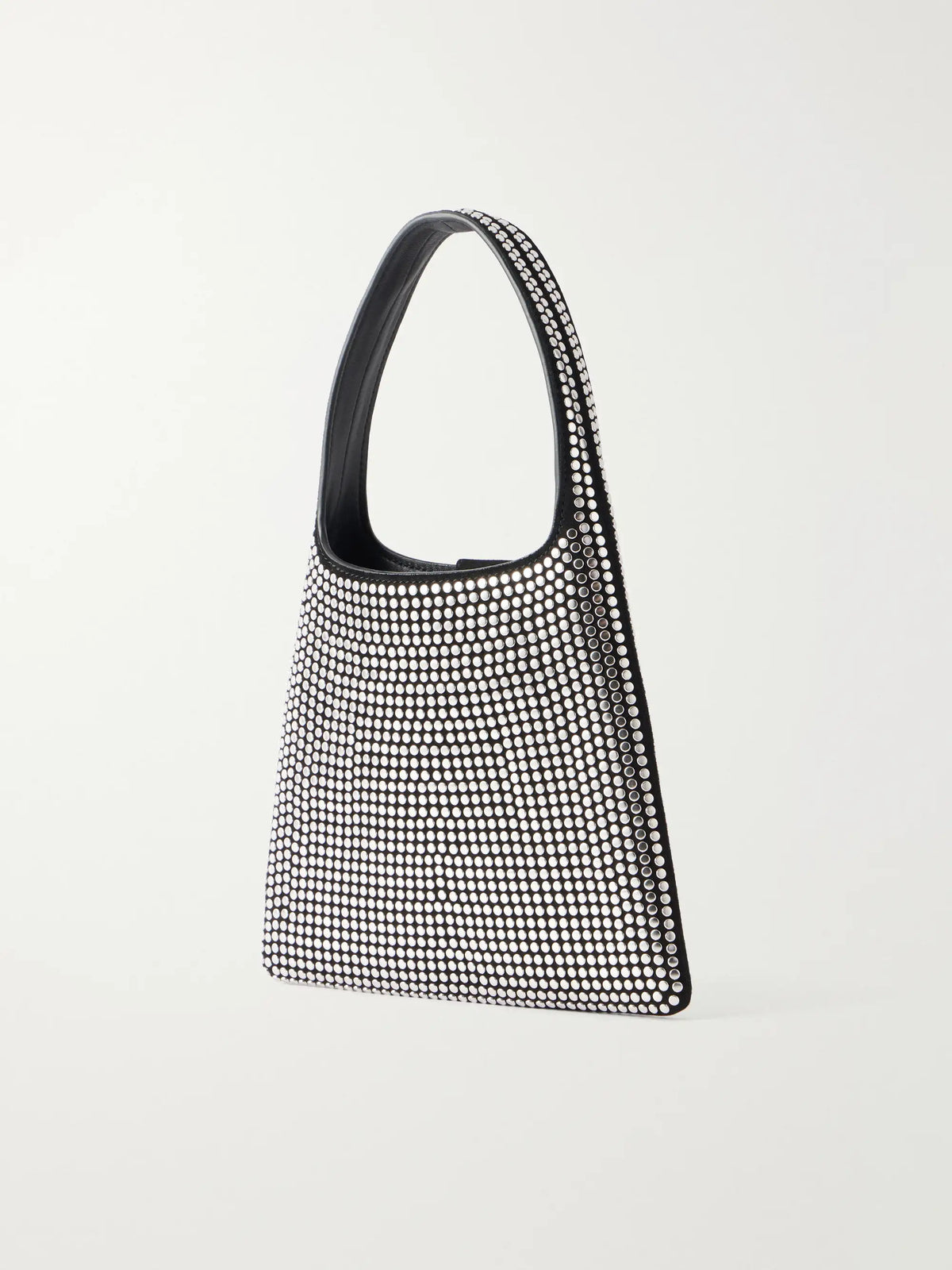 Alaïa Studded Leather-trimmed Suede Shoulder Bag