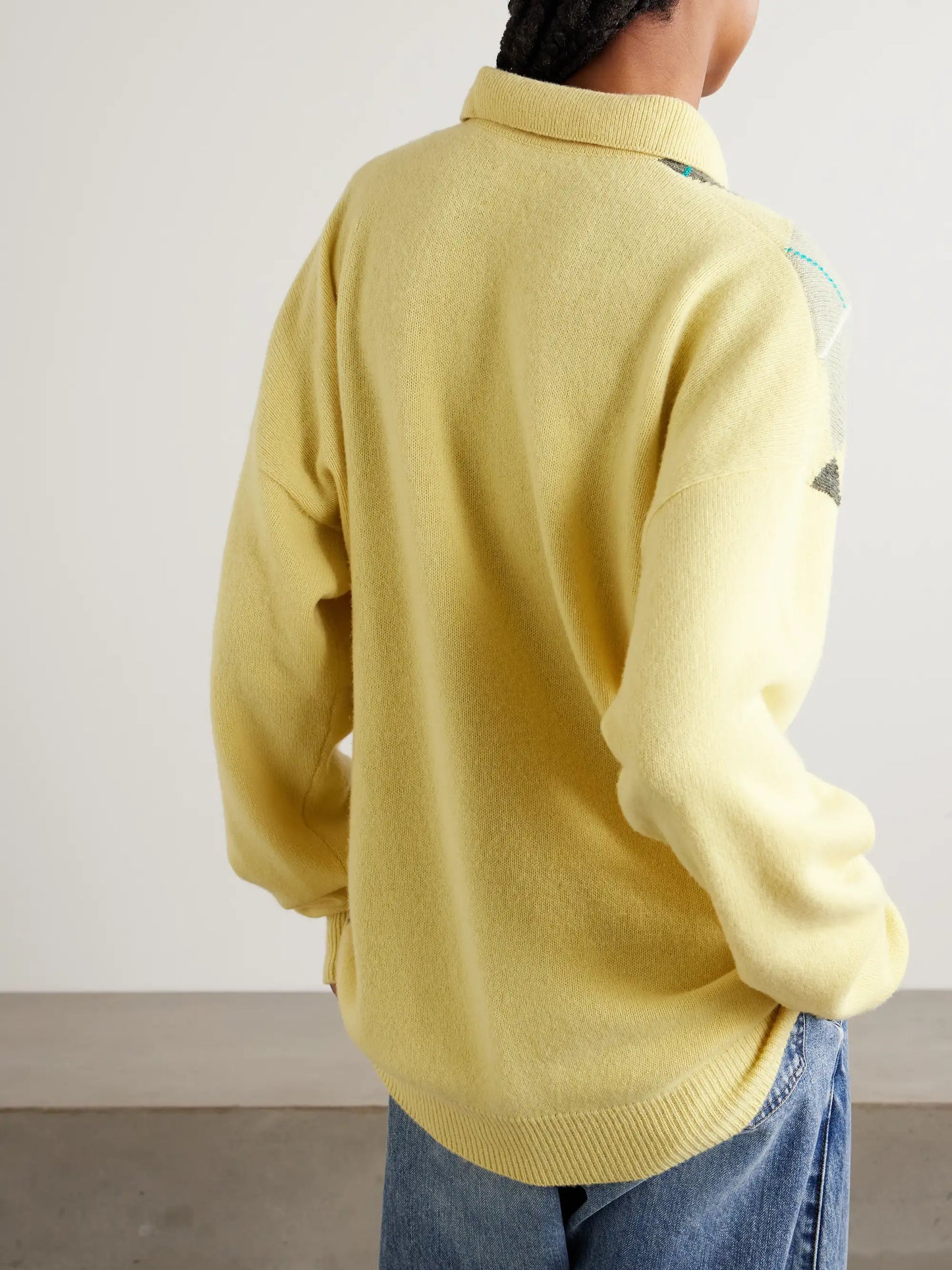 + Pringle Argyle Wool Polo Sweater