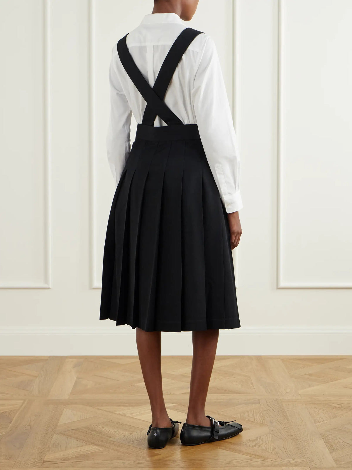 Comme des Garçons GIRL Pinafore Wool Midi Skirt