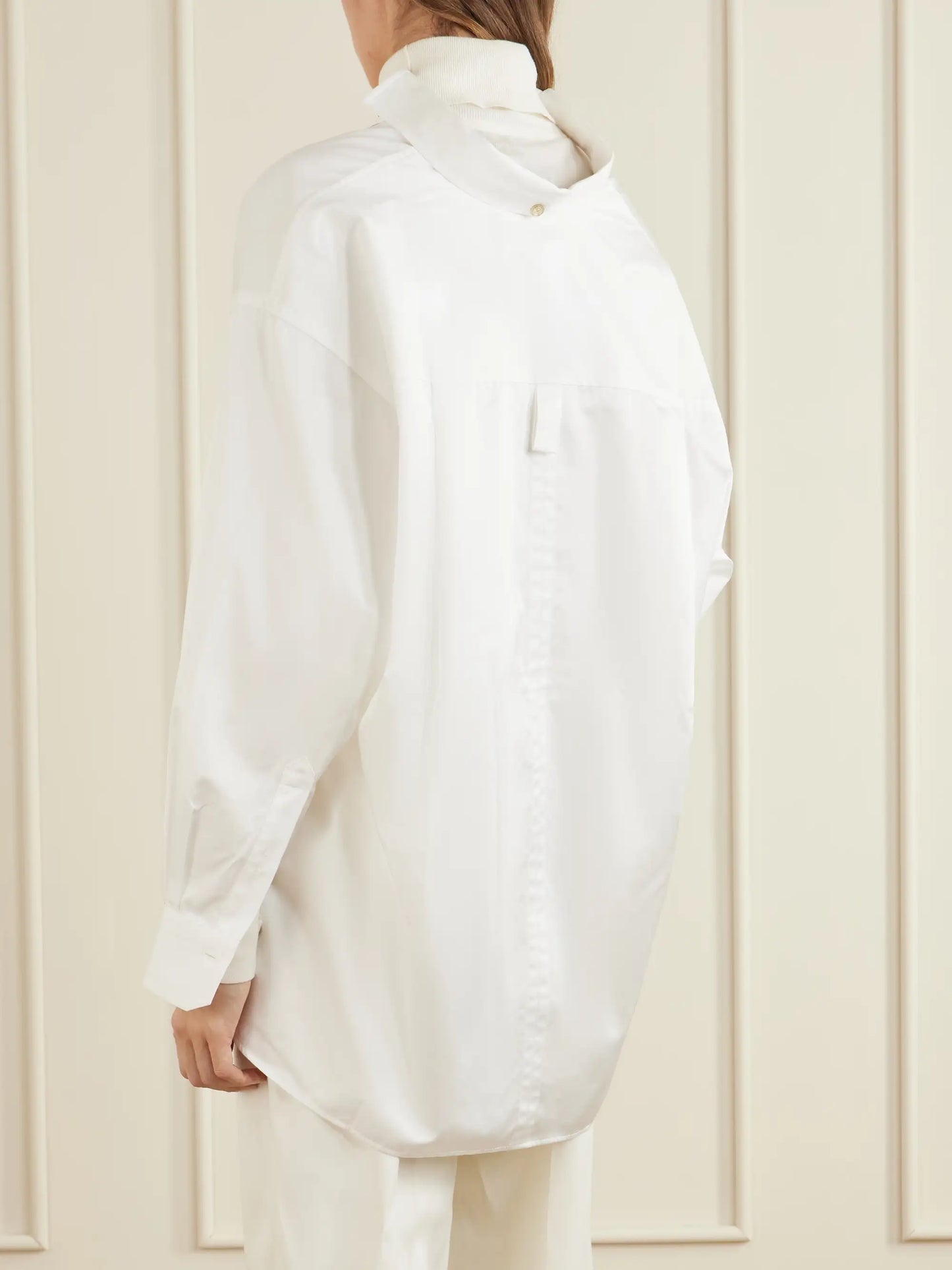 The Dune Tie-detailed Cotton-sateen Shirt