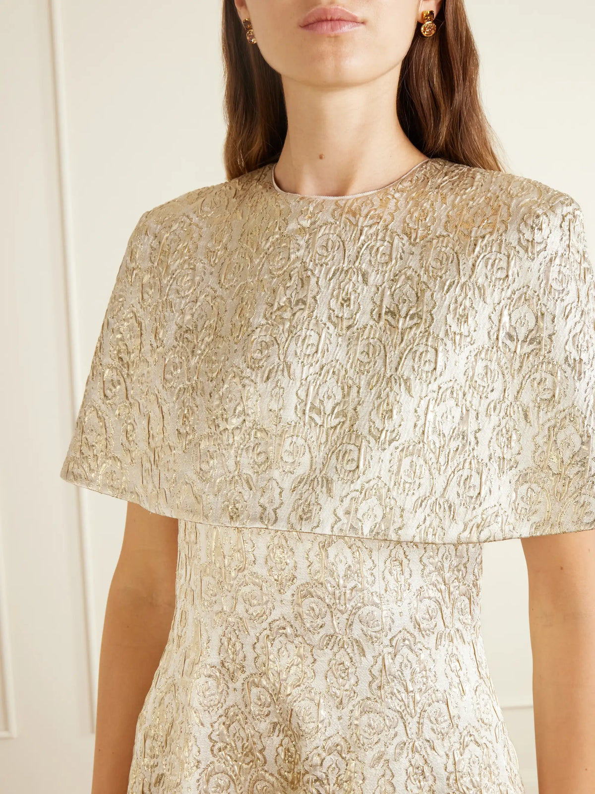 Lucretia Metallic Jacquard Gown