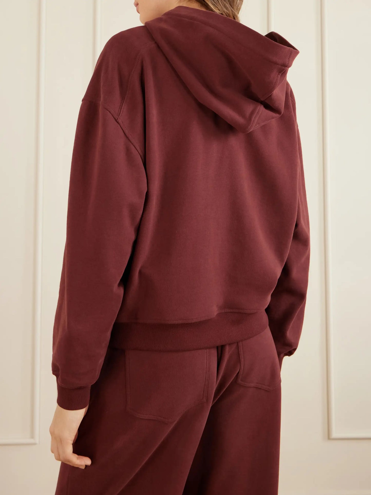 Bead-embellished Cotton-jersey Zip-up Hoodie