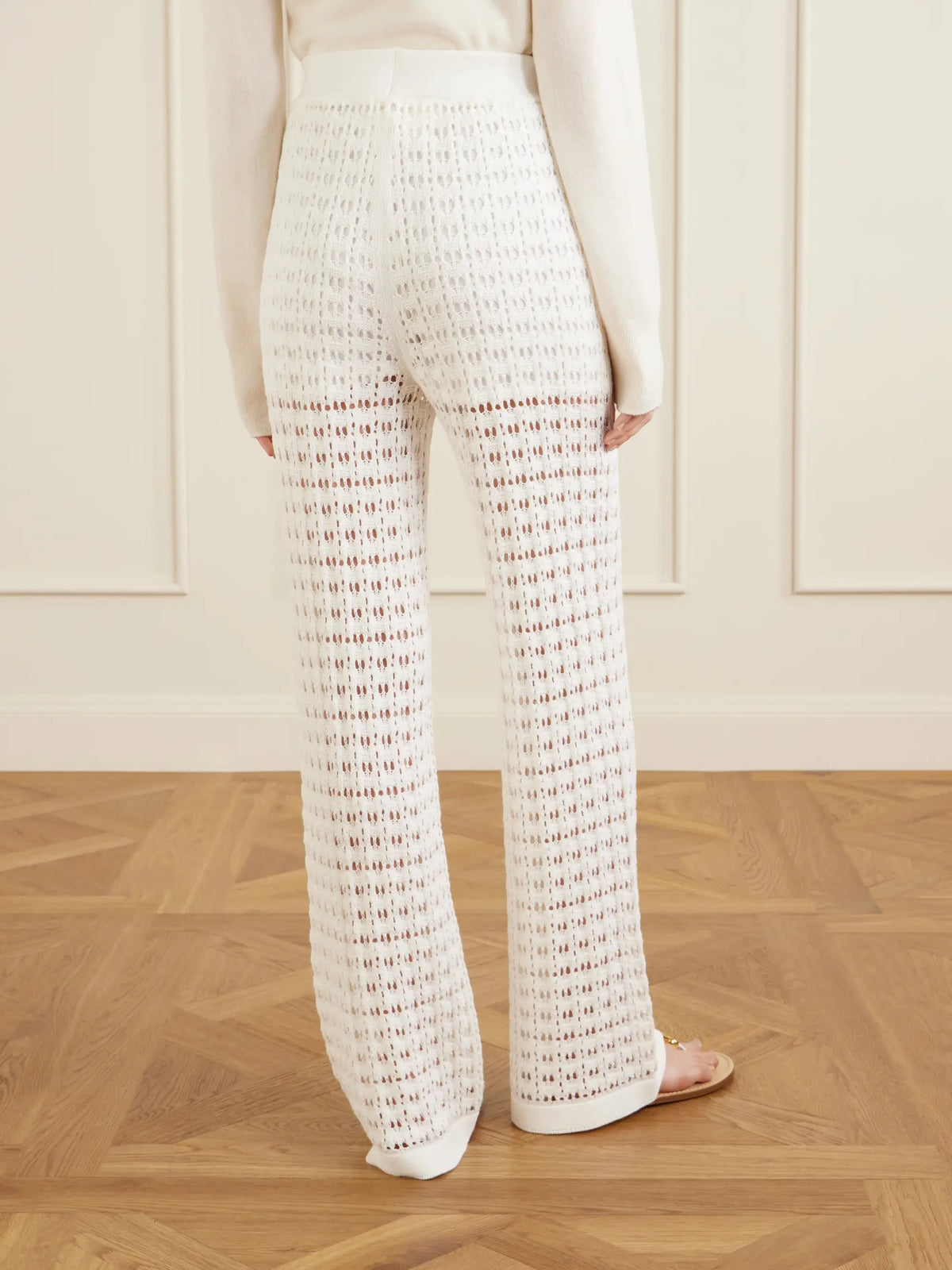 Arch4 Ray Crocheted Cotton Straight-leg Pants
