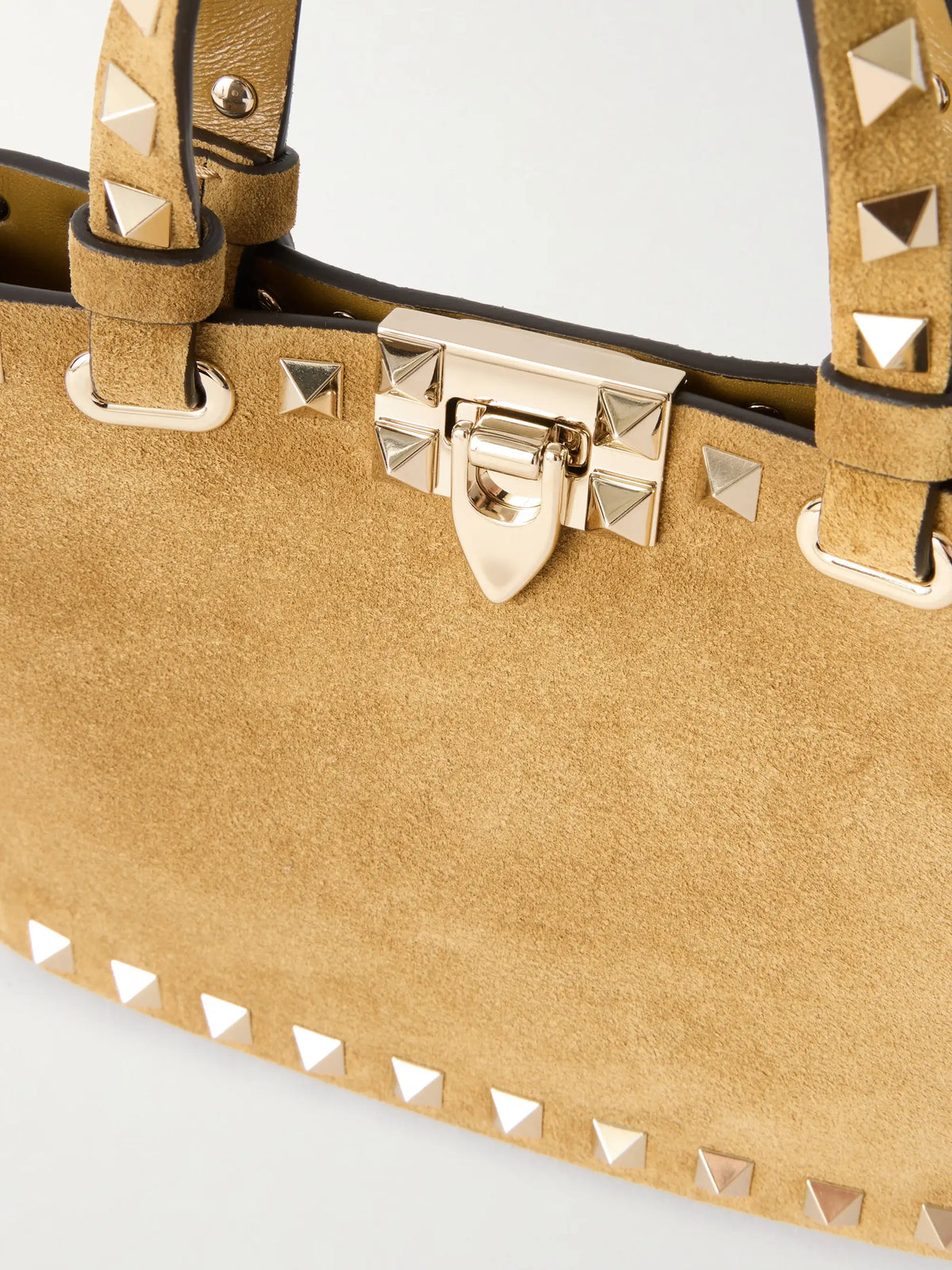 Rockstud Mini Embellished Suede Tote