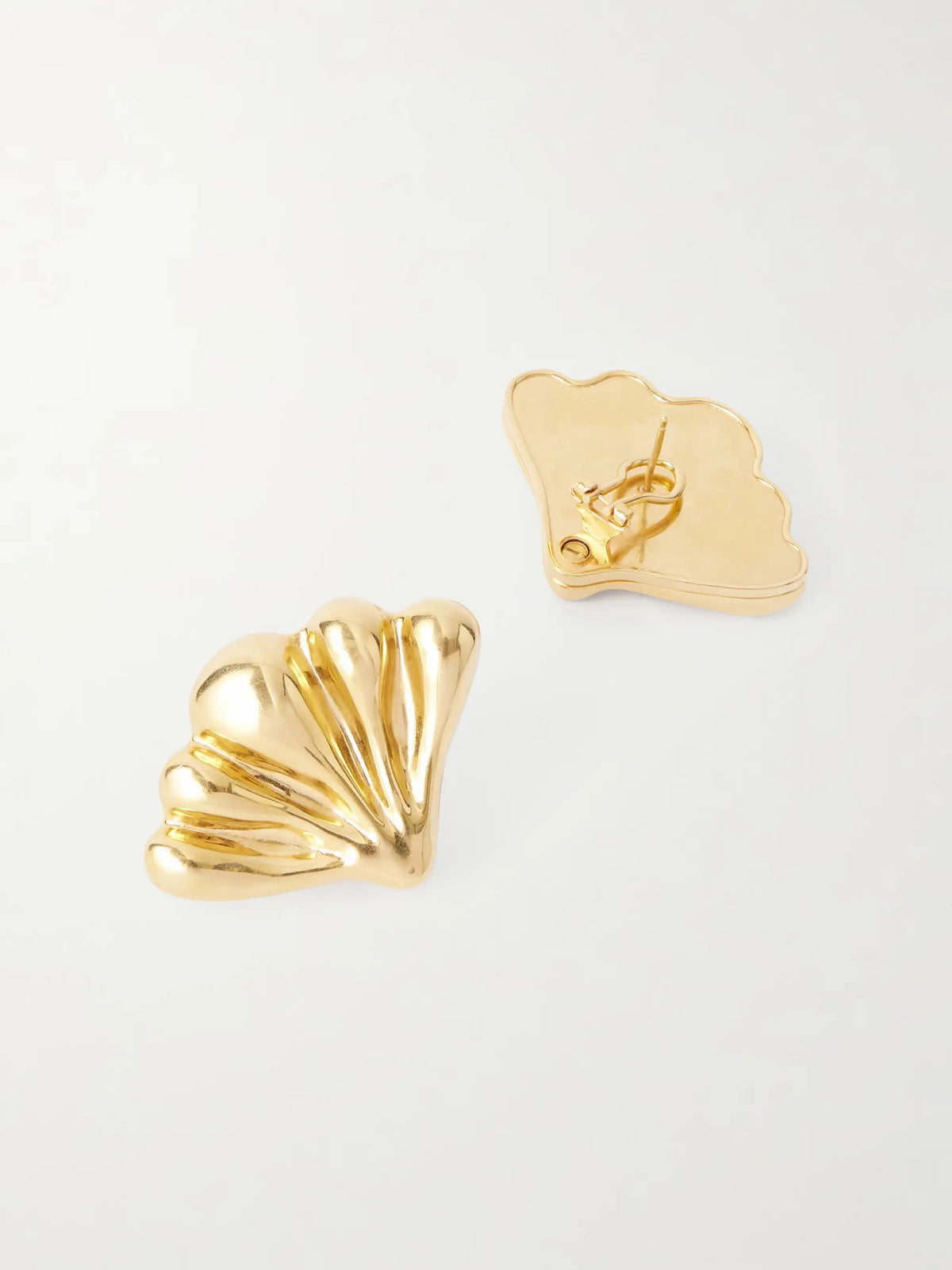 Gold-pleated Earrings