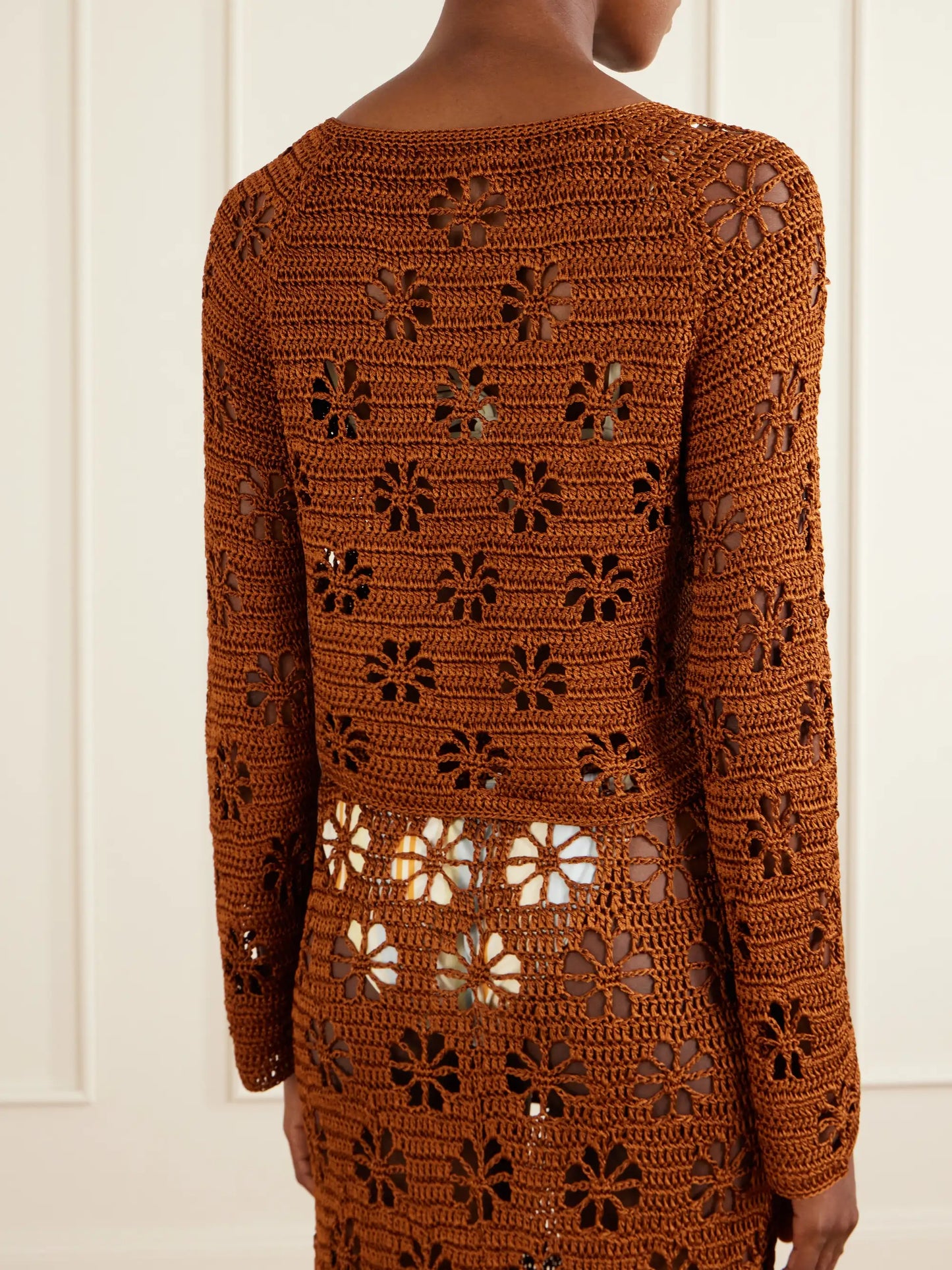 Cropped Crocheted Cardigan