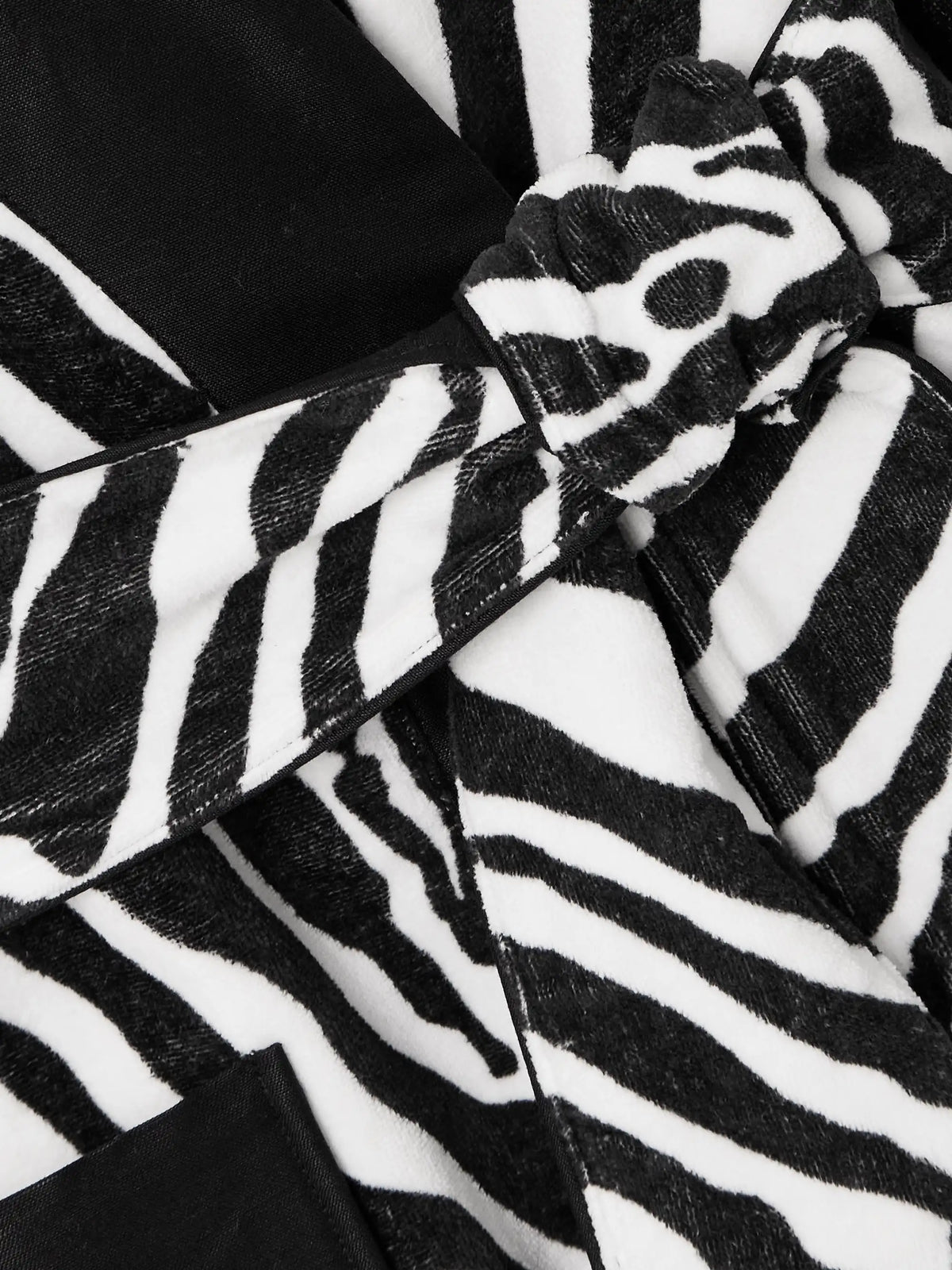 Dolce & Gabbana Belted Zebra-print Cotton-terry Robe