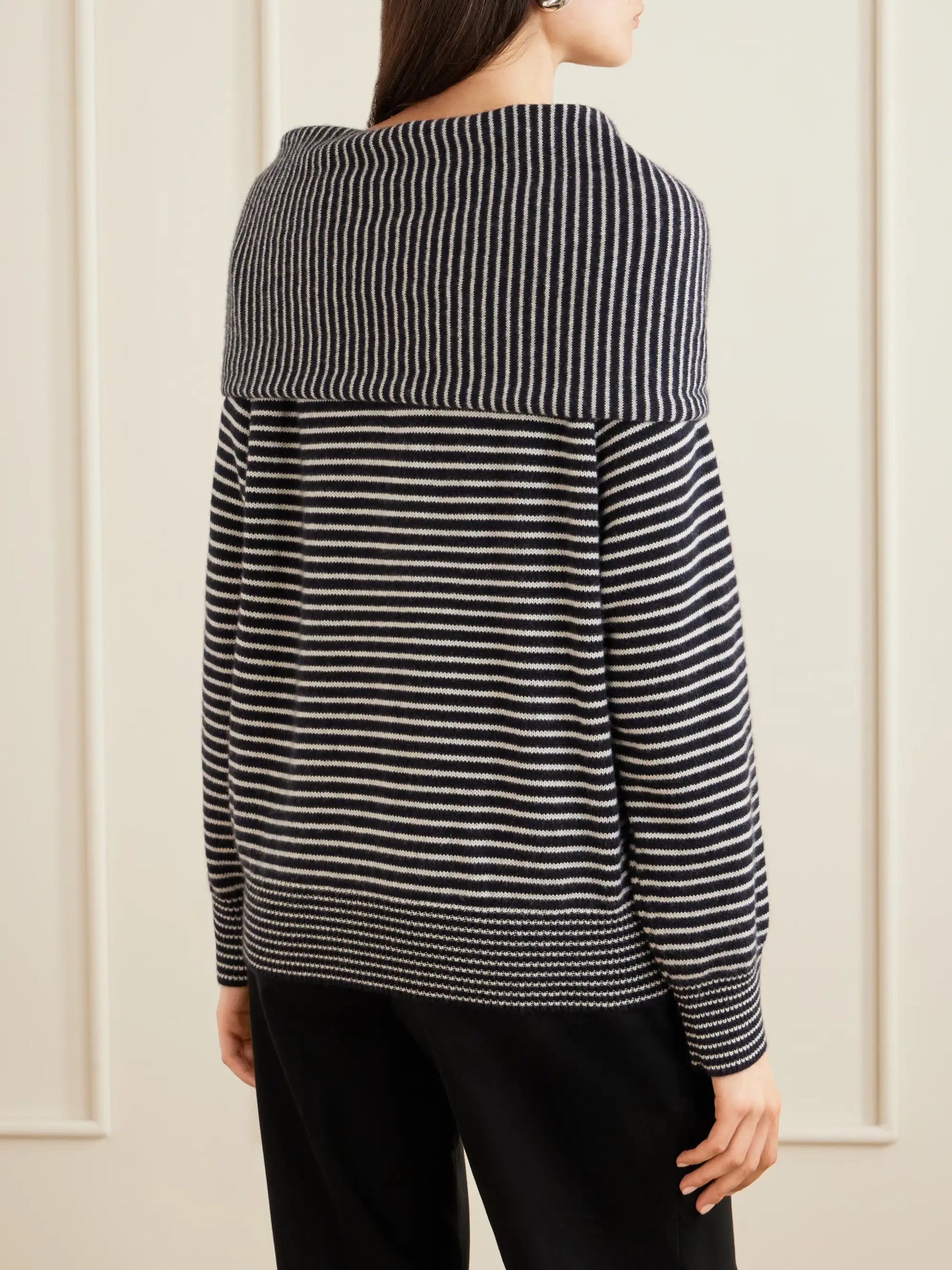 Maia Tiered Striped Cashmere Sweater