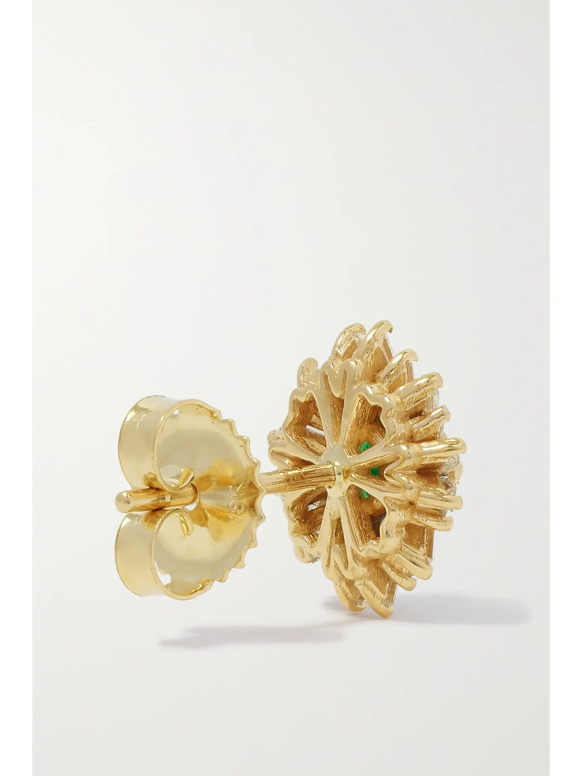 18-karat Gold, Emerald And Diamond Earrings