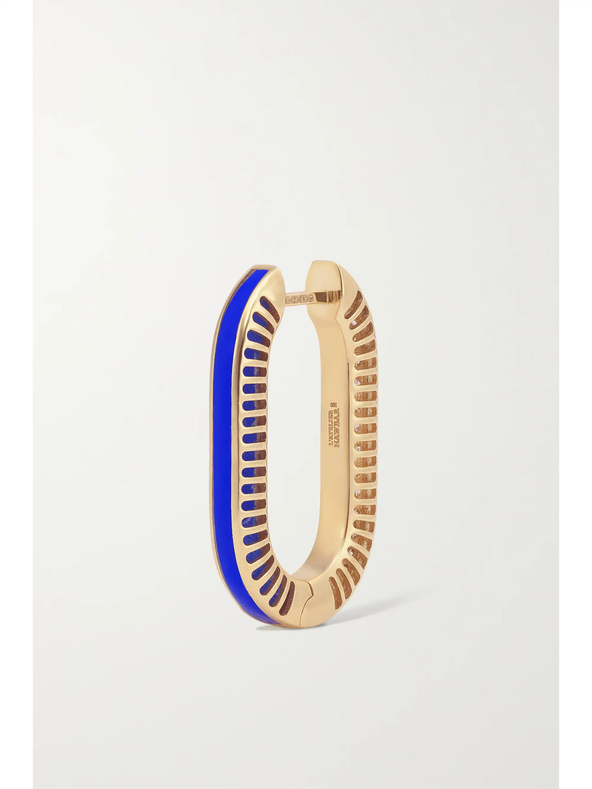 Lock Ray Large 18-karat Gold, Lapis Lazuli And Diamond Earrings