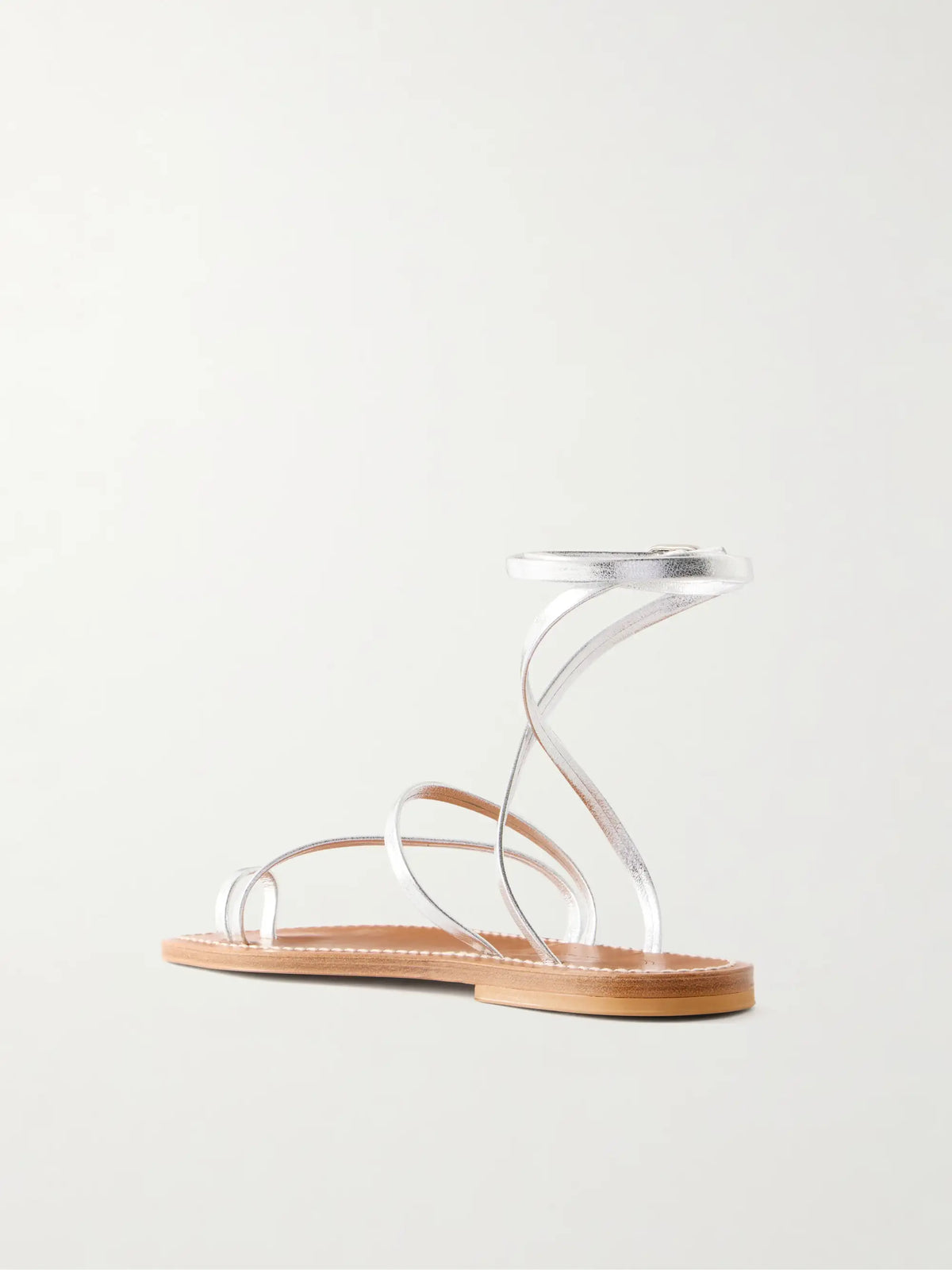 Widow Metallic Leather Thong Sandals