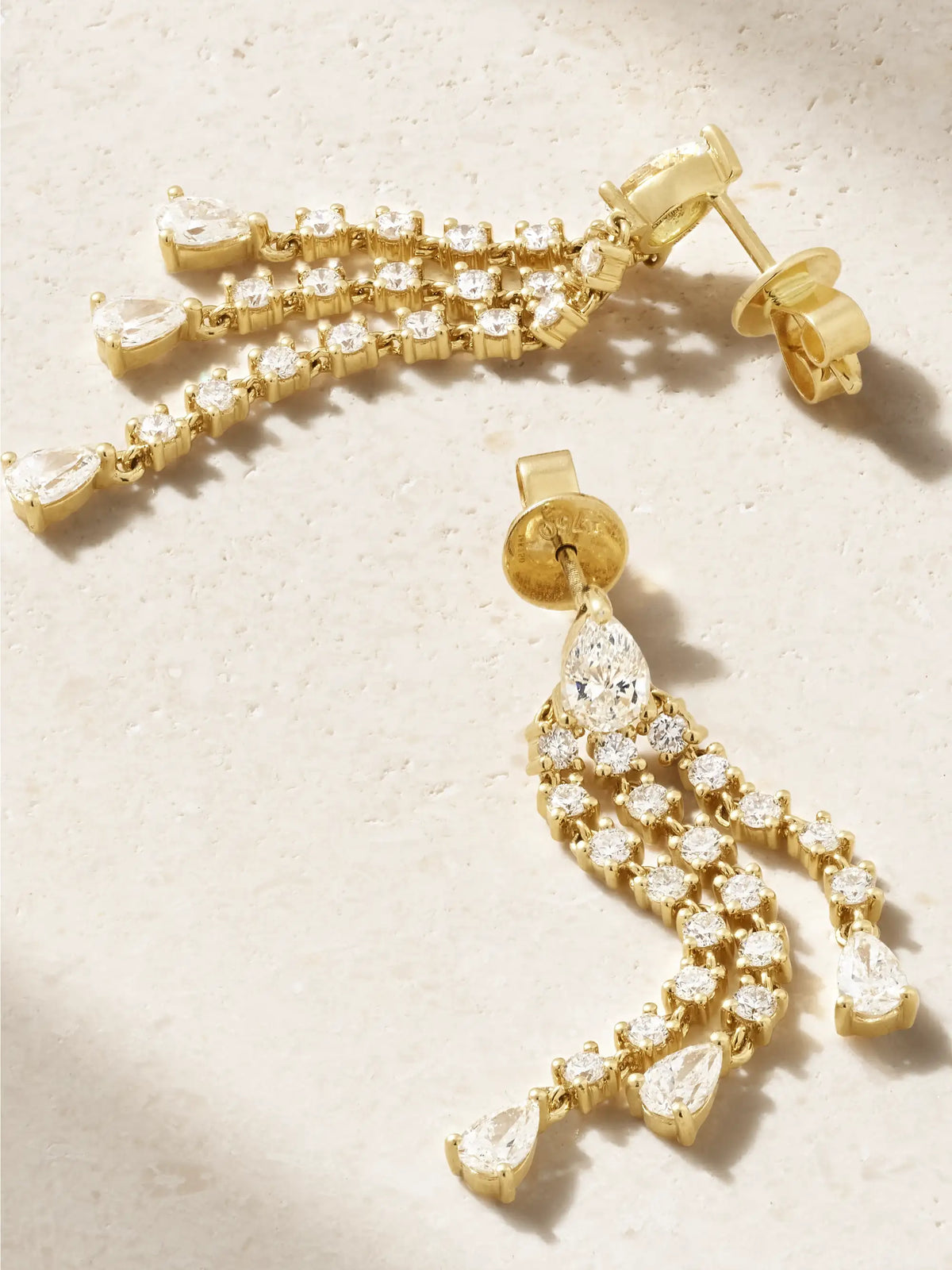 Fringe 18-karat Gold Diamond Earrings
