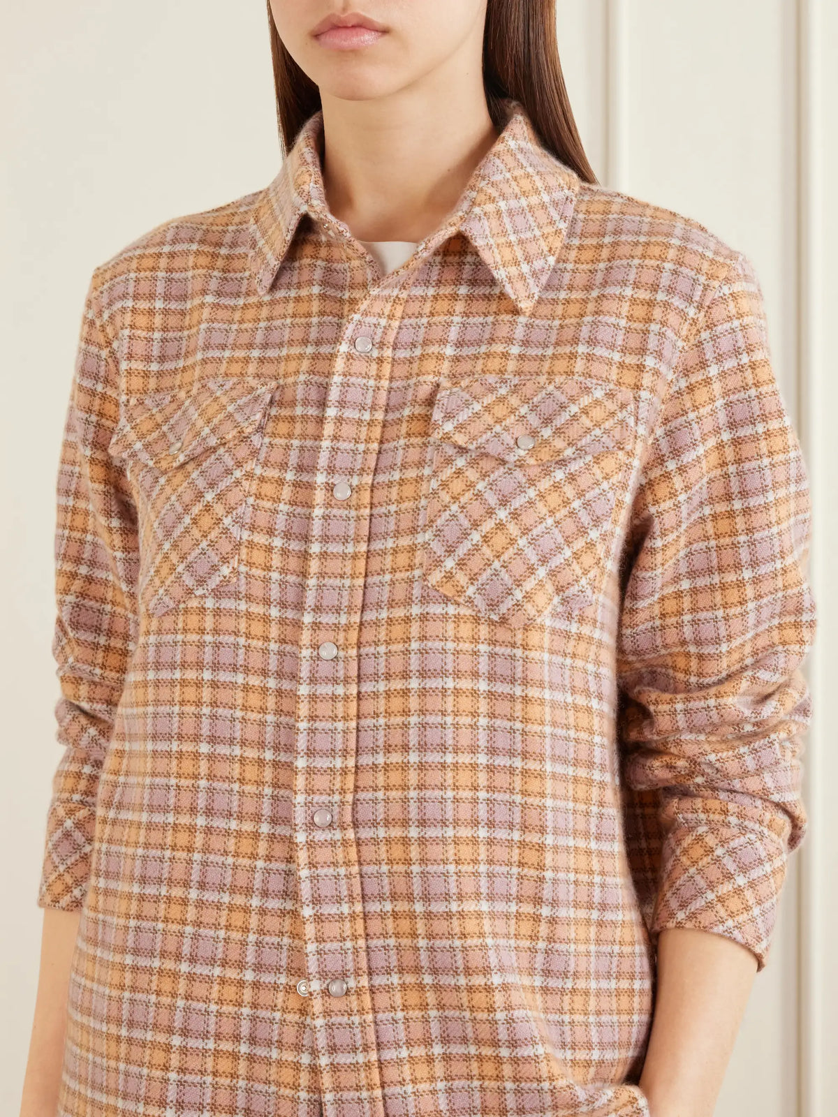 God's True Midnight Rose Checked Cashmere Shirt