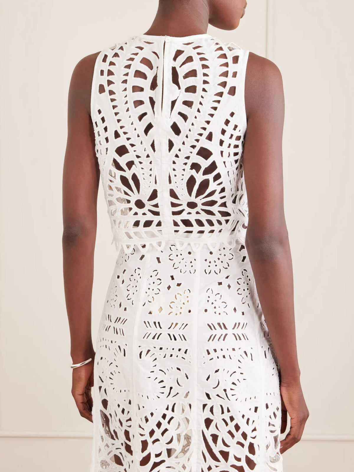 Ada Brisé Cropped Embroidered Cotton Top
