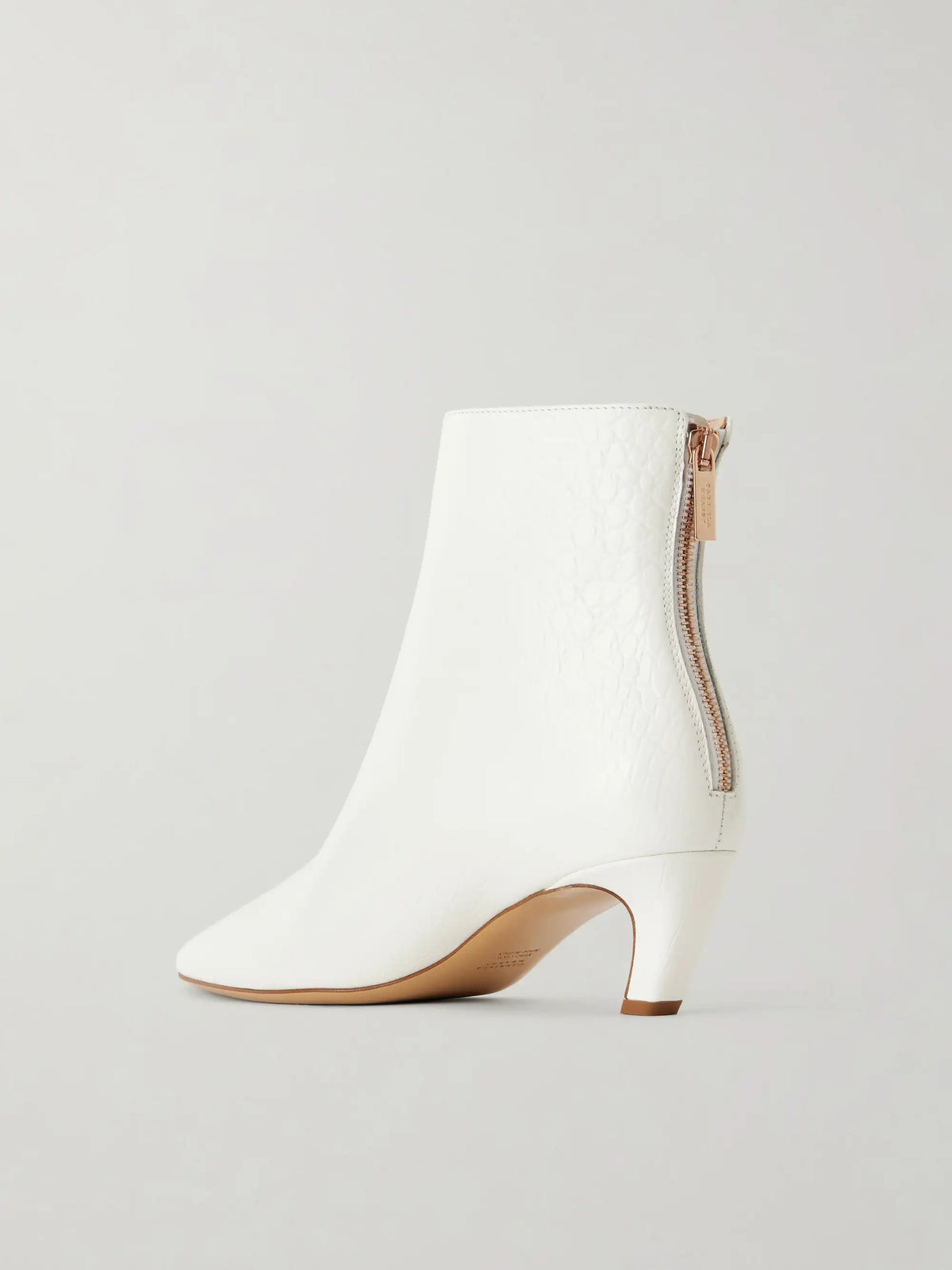 Clayton 50 Croc-effect Leather Ankle Boots