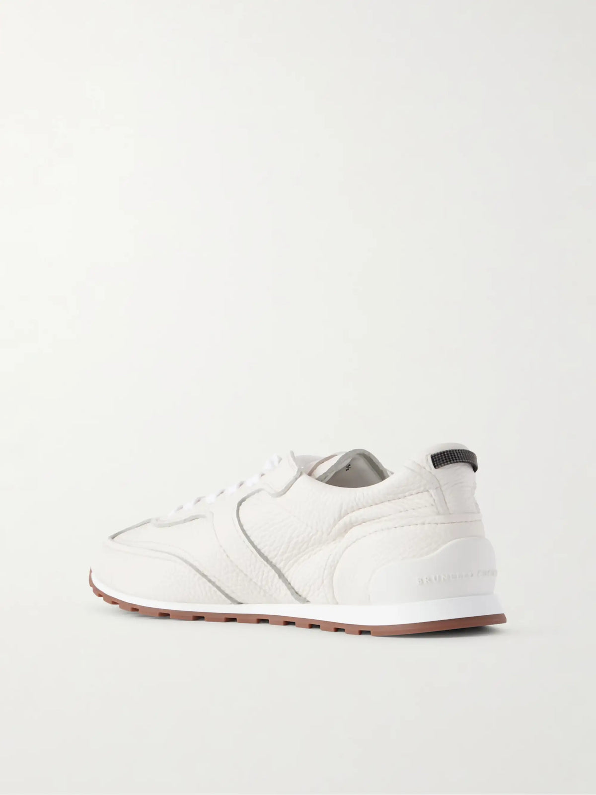 Embellished Textured-leather Sneakers