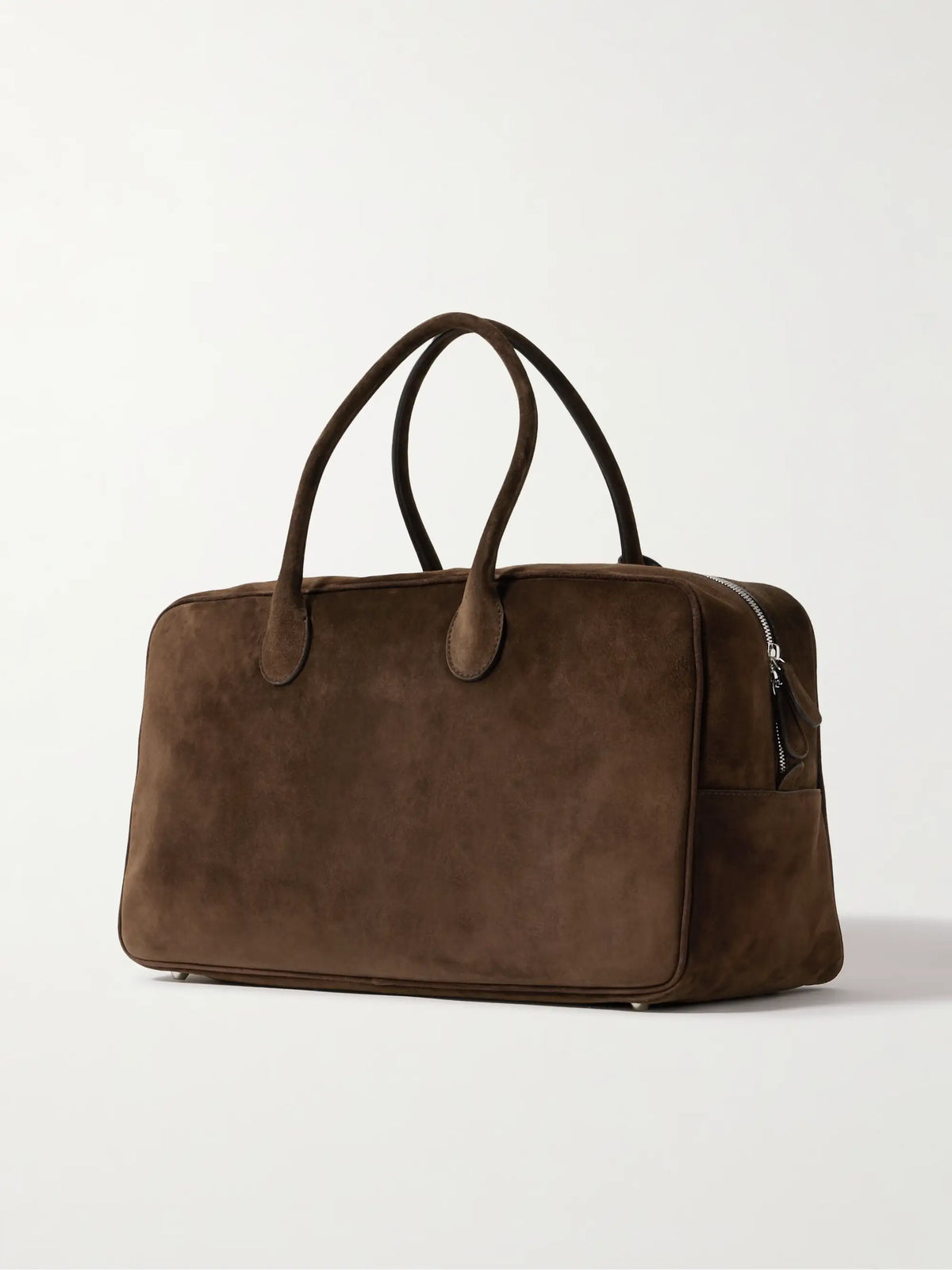 Brigitte Large Leather-trimmed Suede Tote