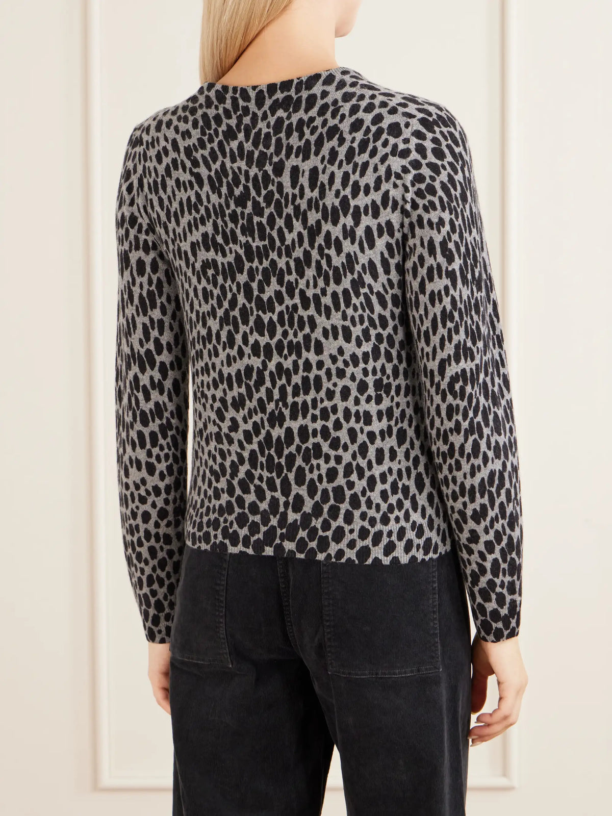 Nili Lotan Keelah Leopard-jacquard Cashmere Cardigan