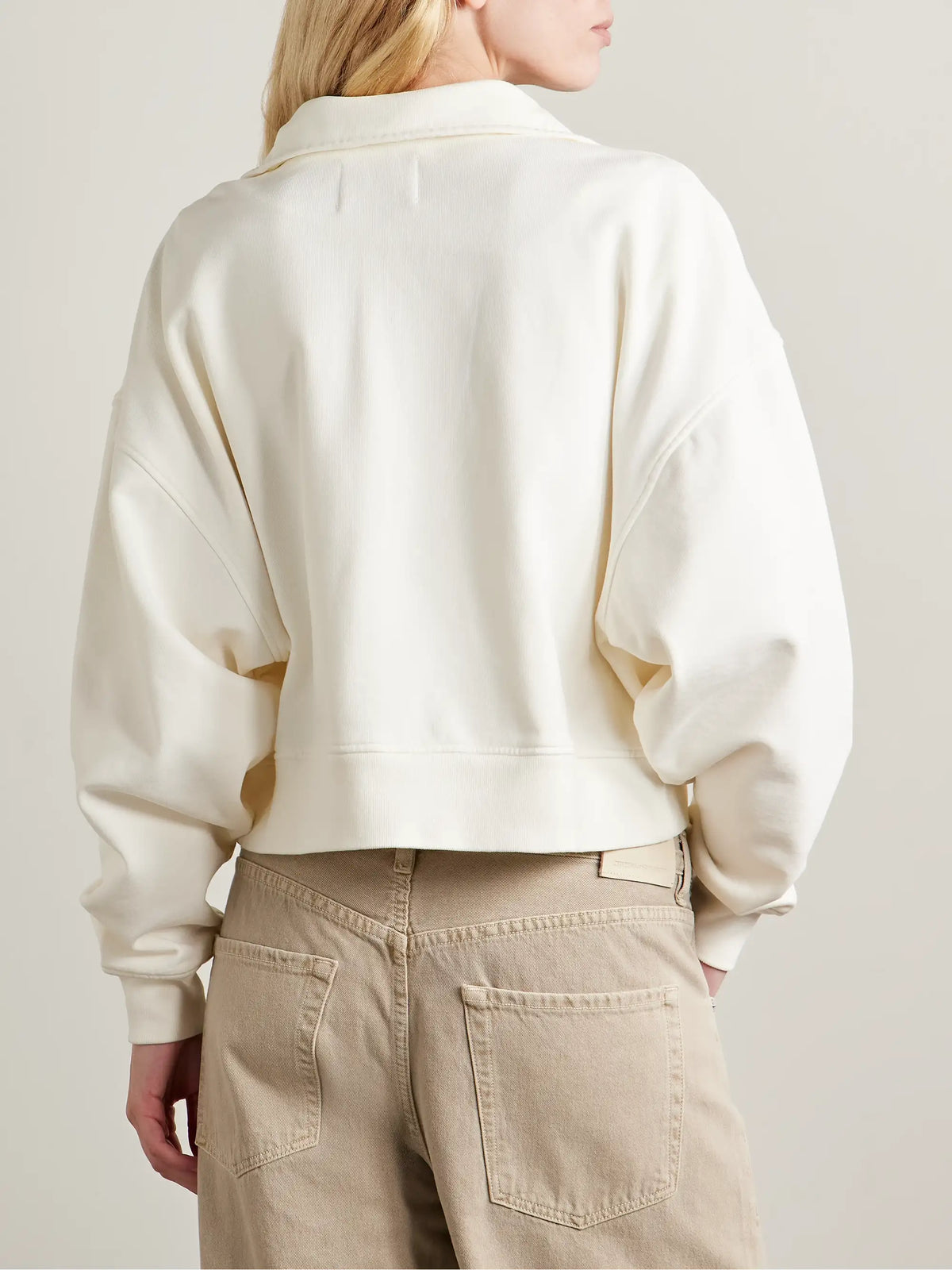 Mirelle Cropped Cotton-jersey Sweatshirt