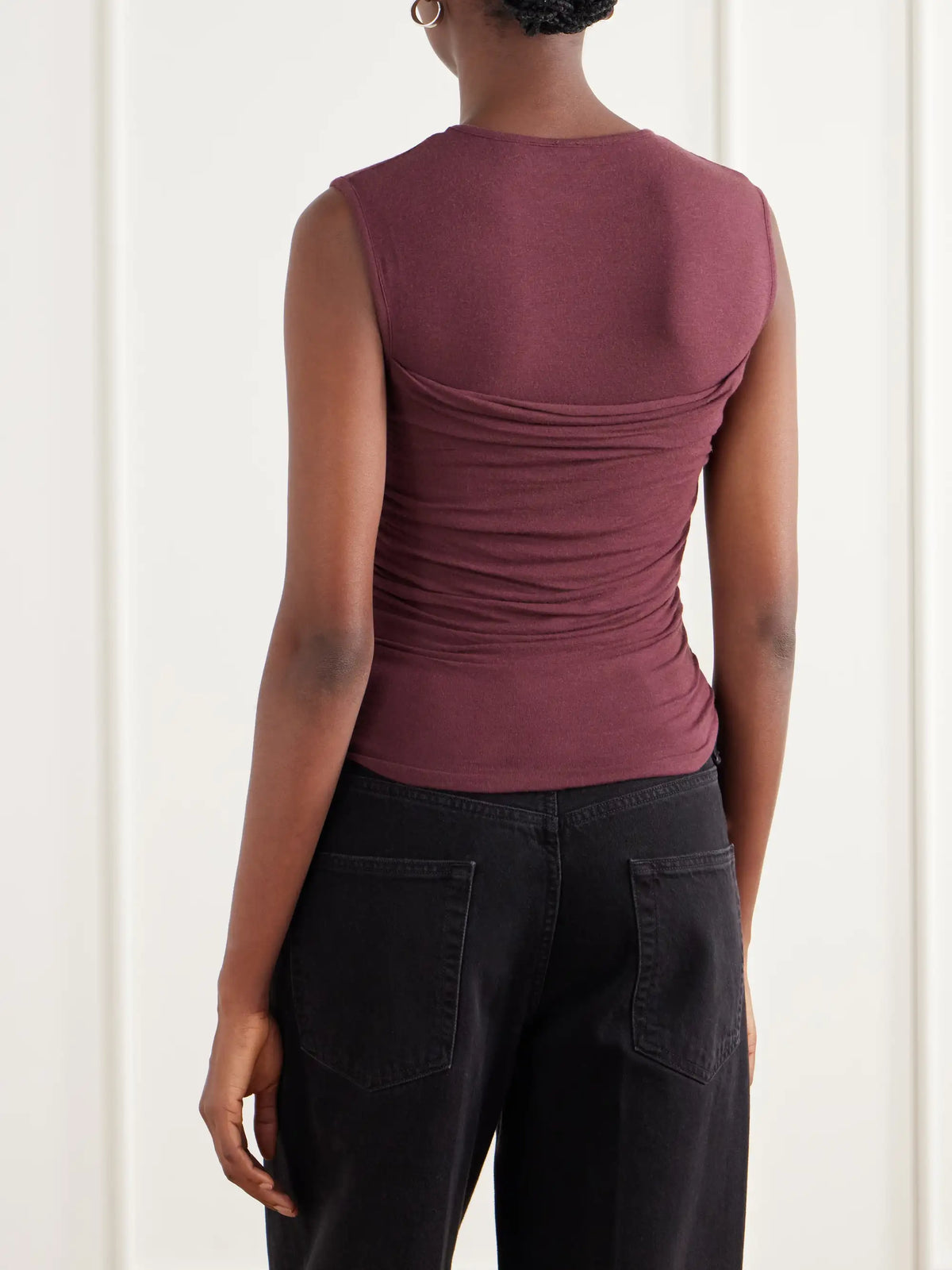 AGOLDE Theodore Ruched Jersey Tank