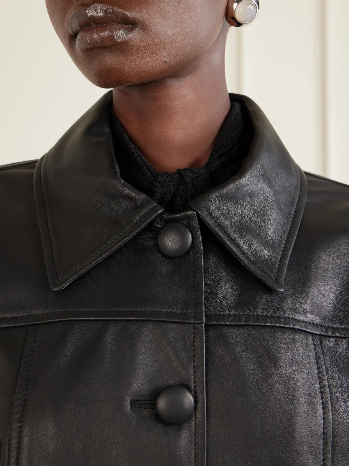 Magda Butrym Paneled Leather Jacket