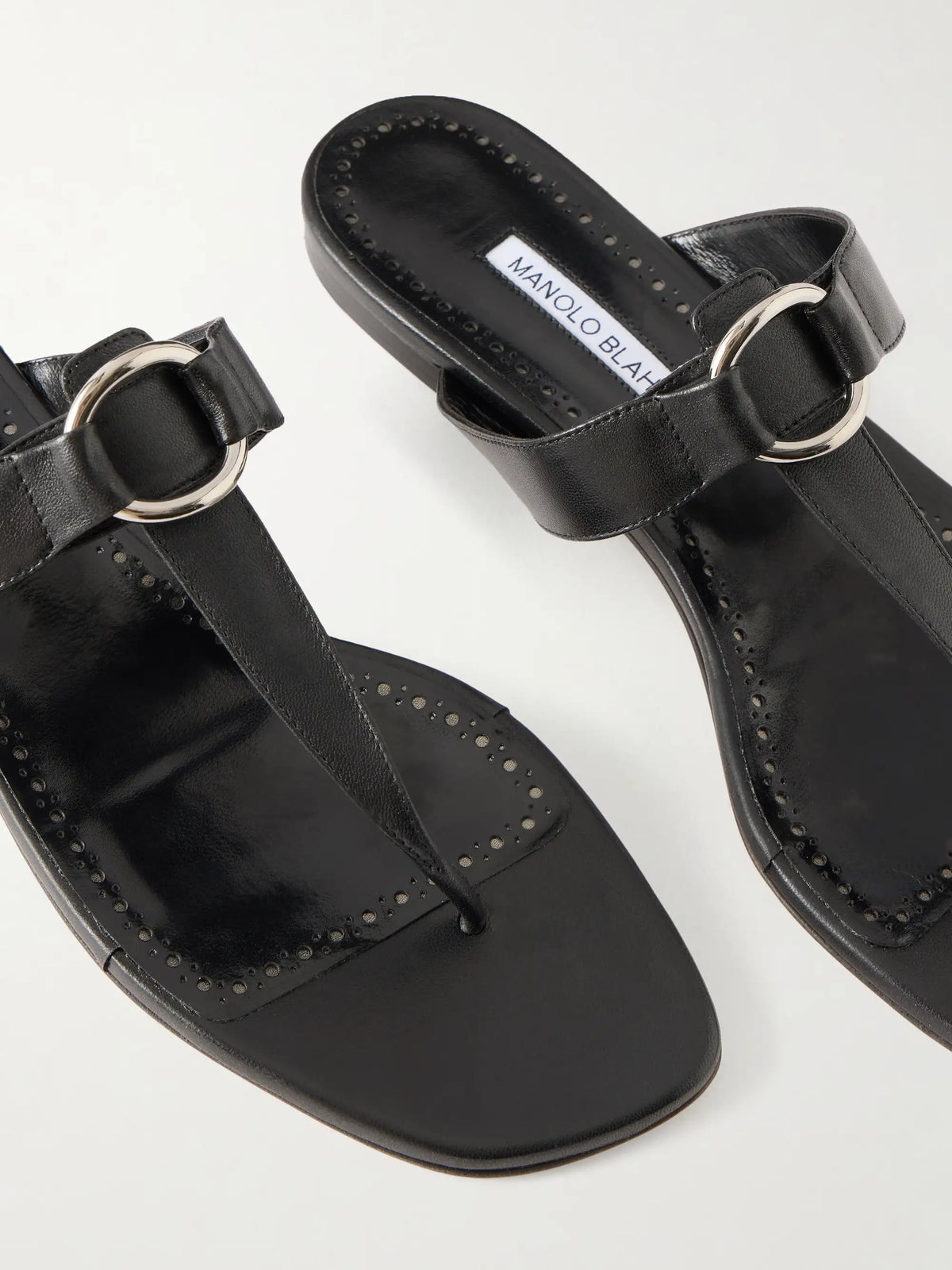 Mionasan Embellished Leather Thong Sandals