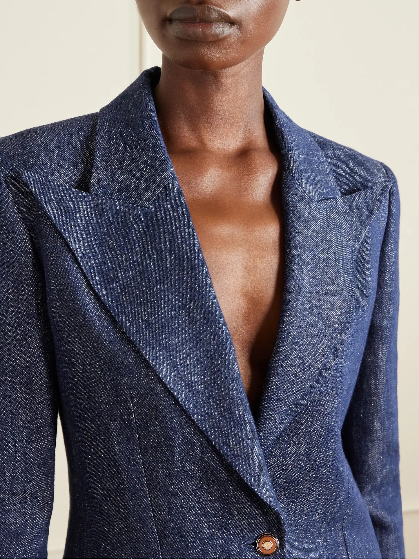 Leiva Darted Linen-chambray Blazer