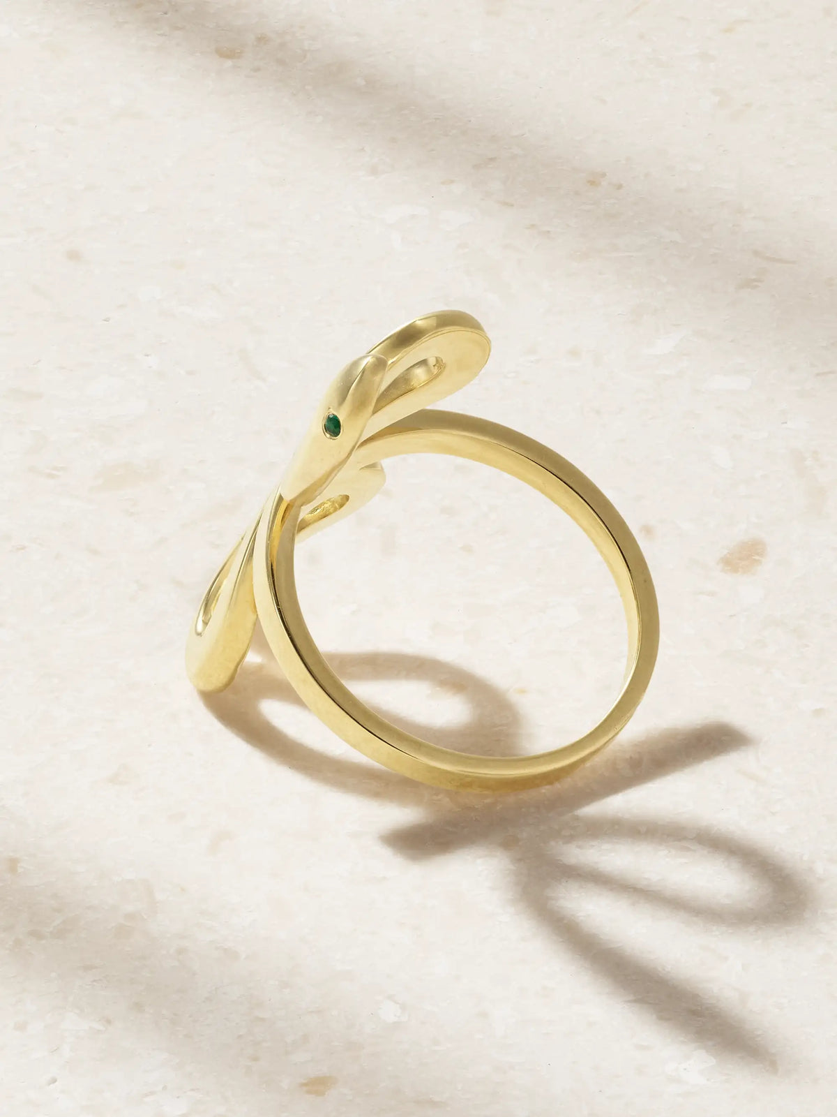 Ileana Makri Slither Snake 18-karat Gold Emerald Ring