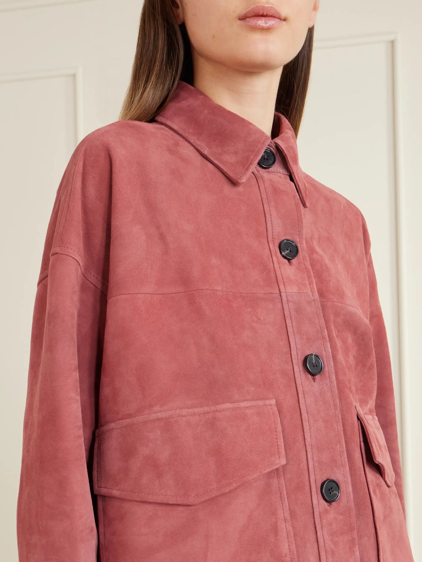 Kaylee Paneled Suede Jacket