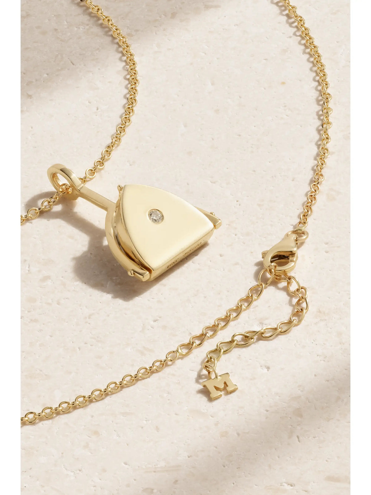 Flip 14-karat Gold, Lapis Lazuli And Diamond Necklace