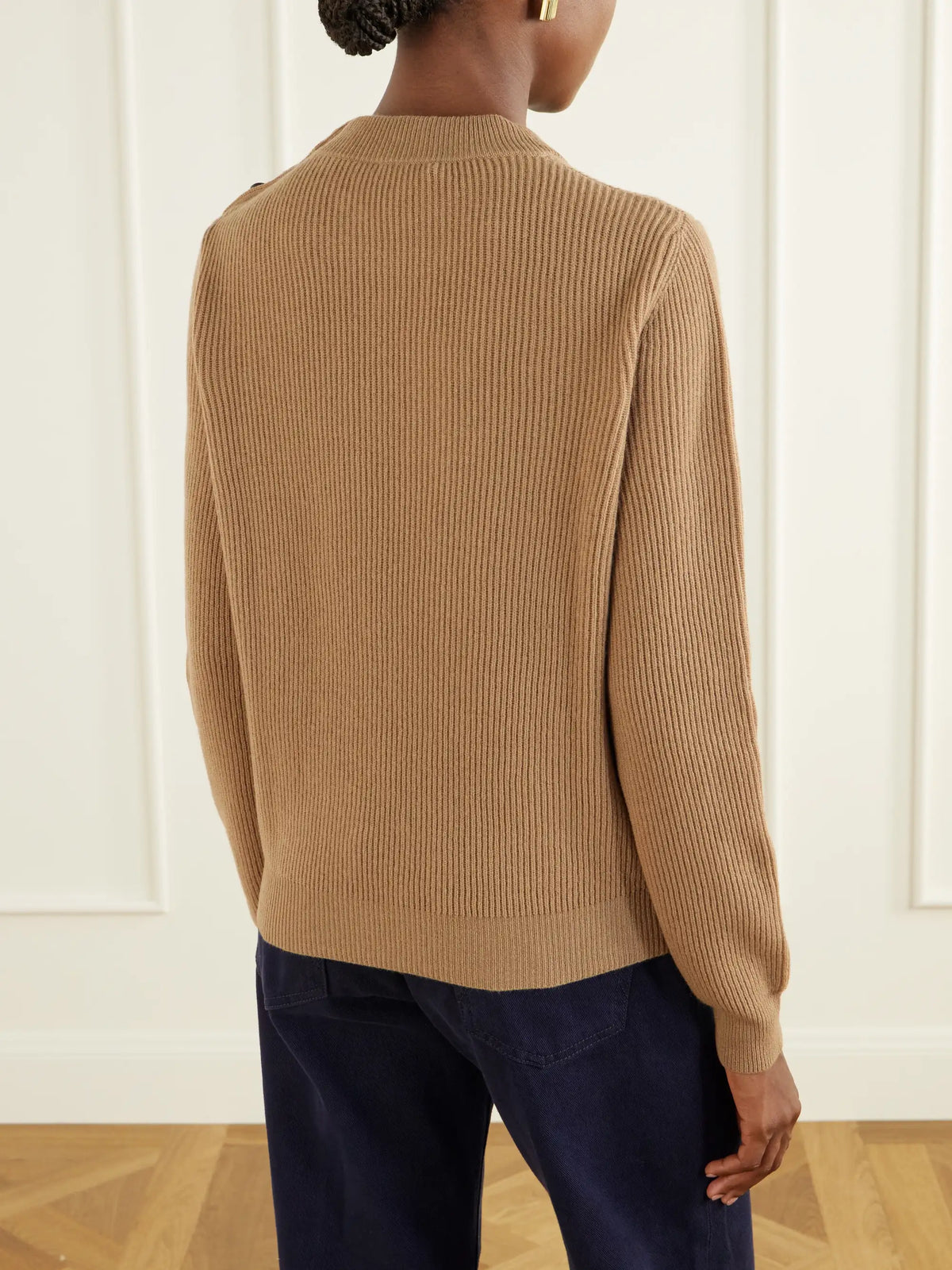 BLAZÉ Milano Racka Ribbed Wool And Cashmere-blend Sweater