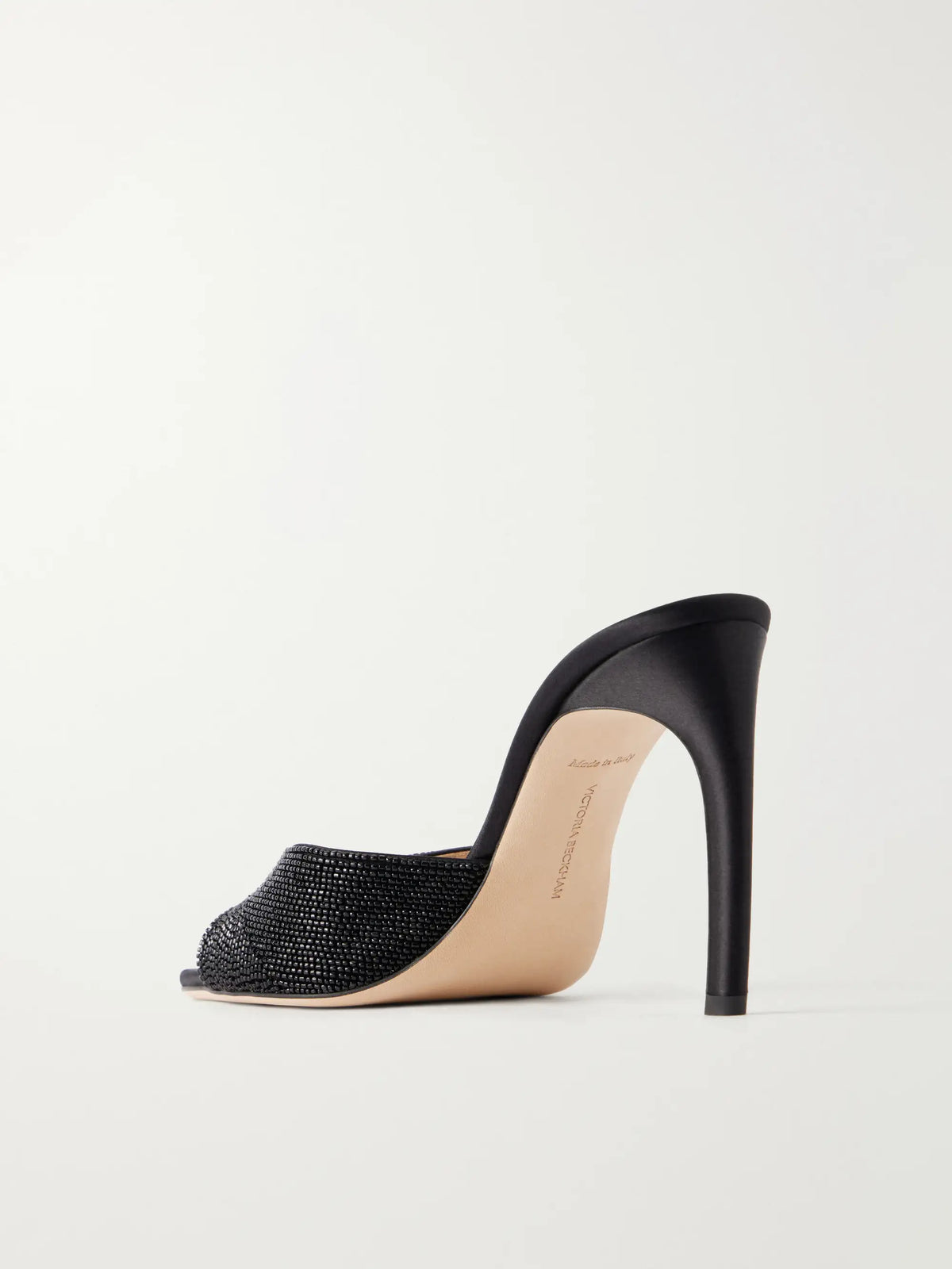 Victoria Beckham Harlow 100 Bead-embellished Satin Sandals