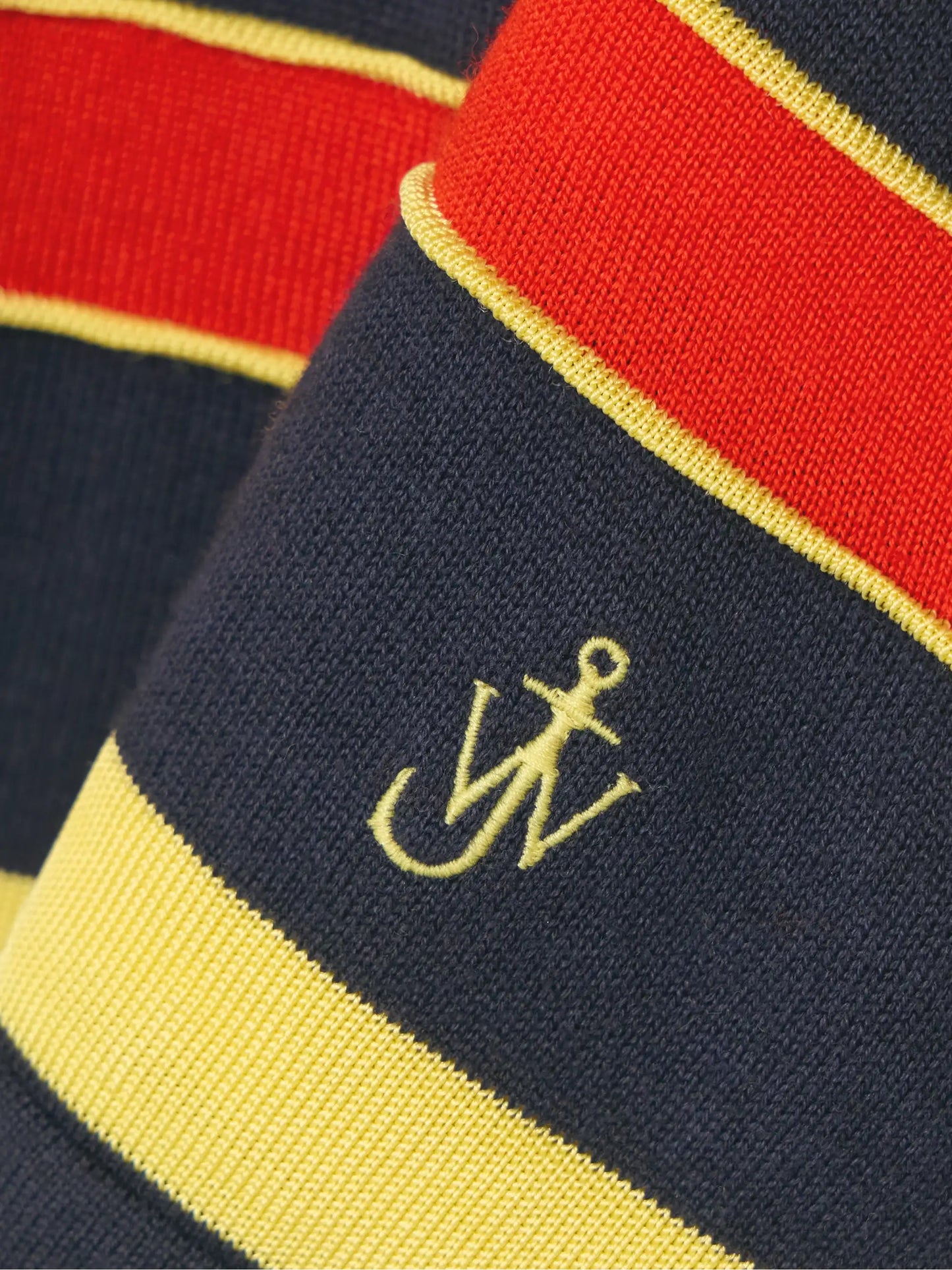 Embroidered Striped Cotton And Wool-blend Polo Shirt