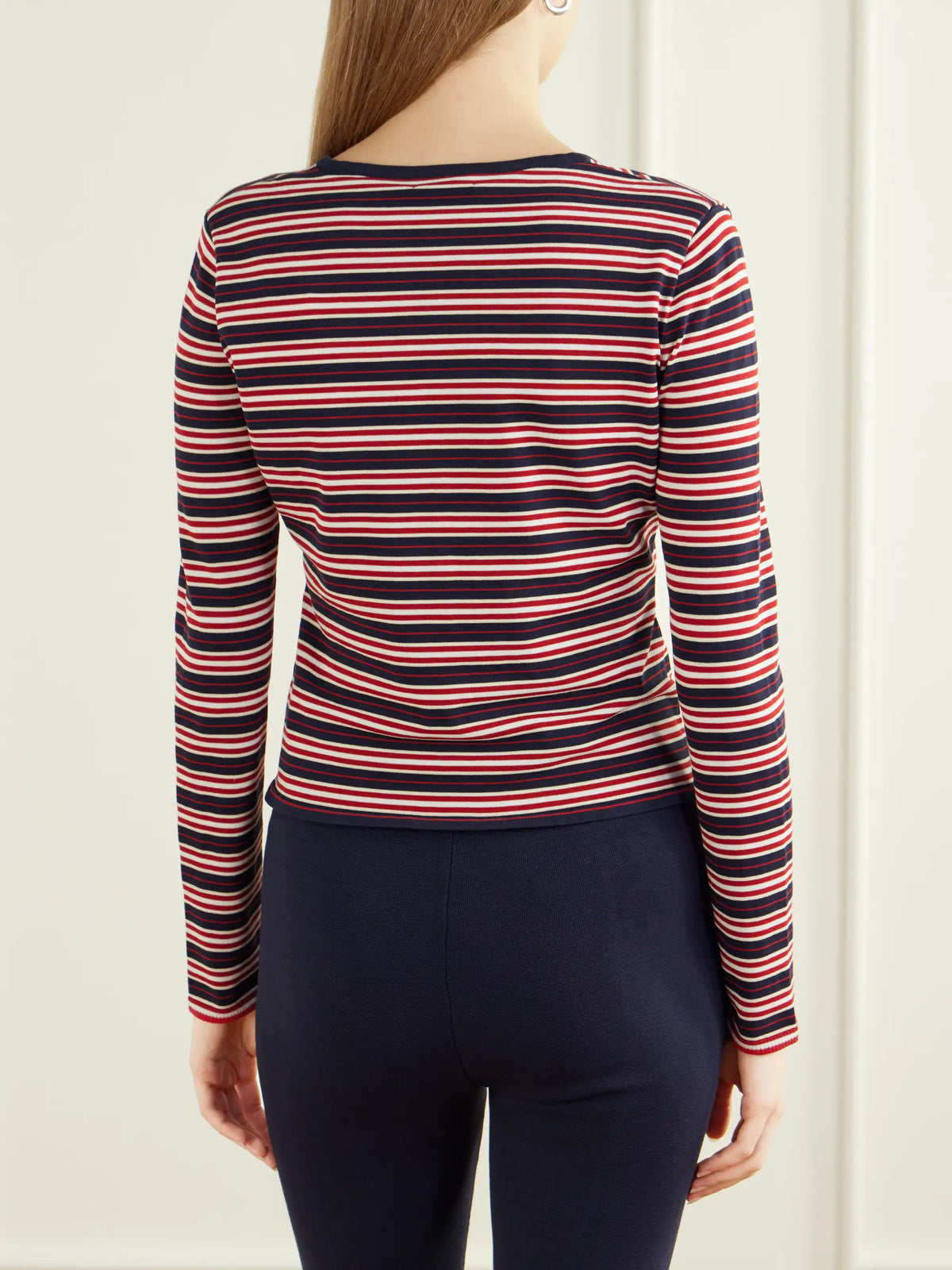 Faithfull Doris Striped Cotton-blend Cardigan